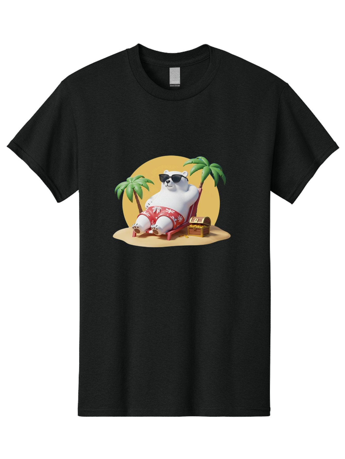 Polar-Bear-On-Beach Men'S Graphic Tee, 100% Cotton, Comfortable Casual Summer Wear, Machine Washable, Vintage Camera, Old Camera, Antique Camera, Black Camera, Classic Photography, Photography Equipment, Nostalgic Device, Film Camera, Baf405