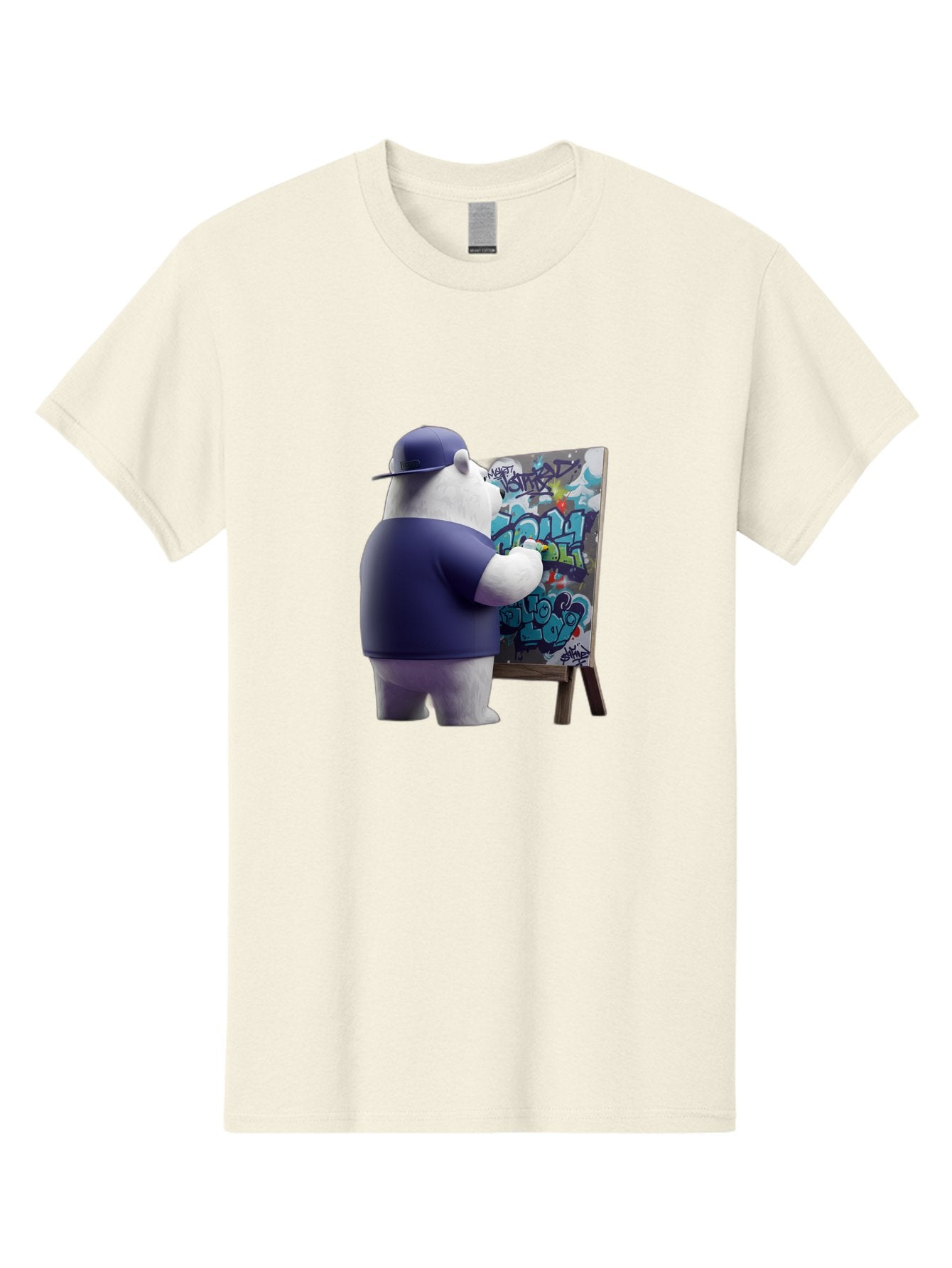 Polar-Bear-Painting-Graffiti Men'S Graphic Tee, 100% Cotton, Comfortable Casual Summer Wear, Machine Washable, Vintage Camera, Old Camera, Antique Camera, Black Camera, Classic Photography, Photography Equipment, Nostalgic Device, Film Camera, Baf406 13