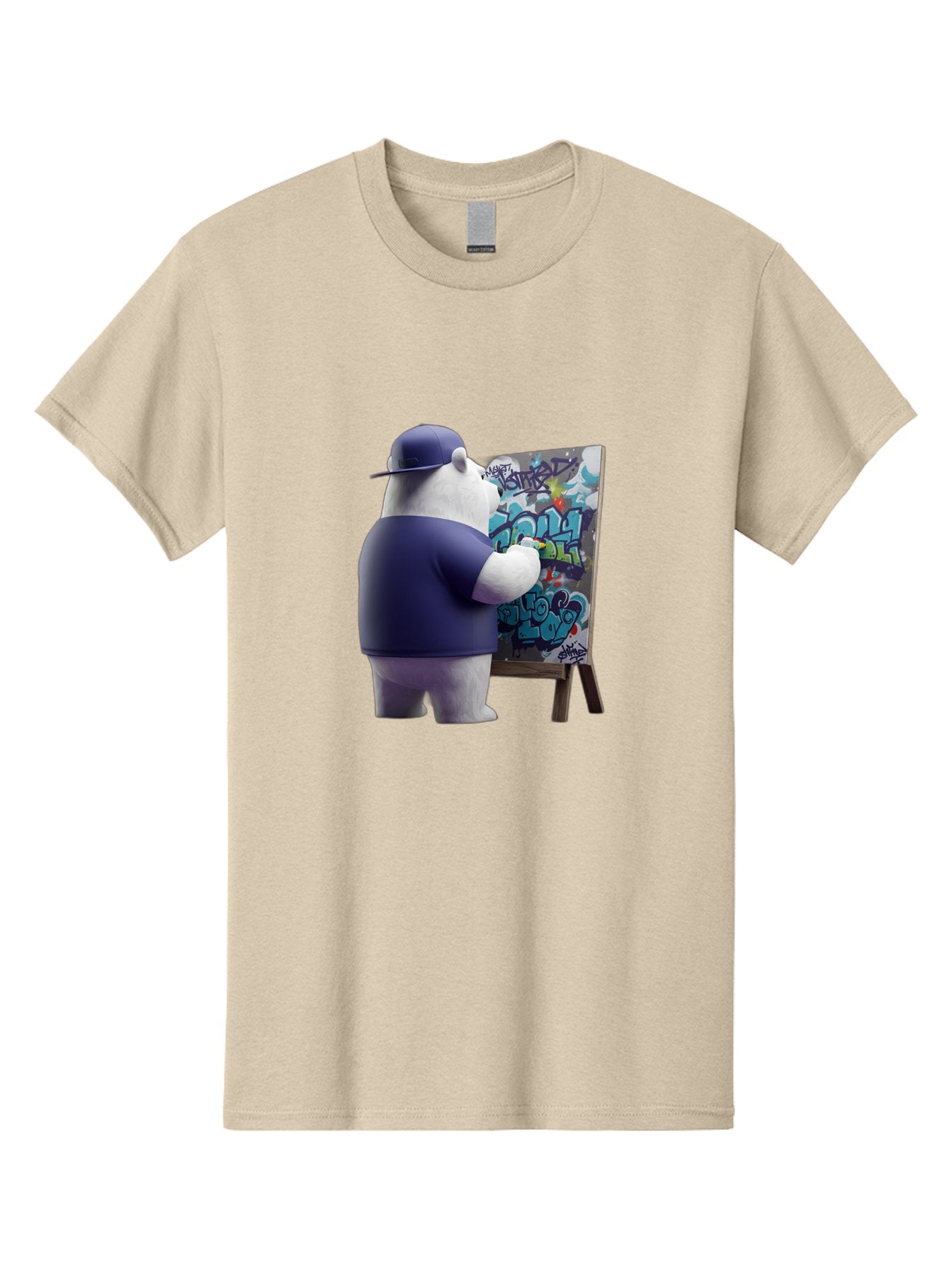 Polar-Bear-Painting-Graffiti Men'S Graphic Tee, 100% Cotton, Comfortable Casual Summer Wear, Machine Washable, Vintage Camera, Old Camera, Antique Camera, Black Camera, Classic Photography, Photography Equipment, Nostalgic Device, Film Camera, Baf406 14