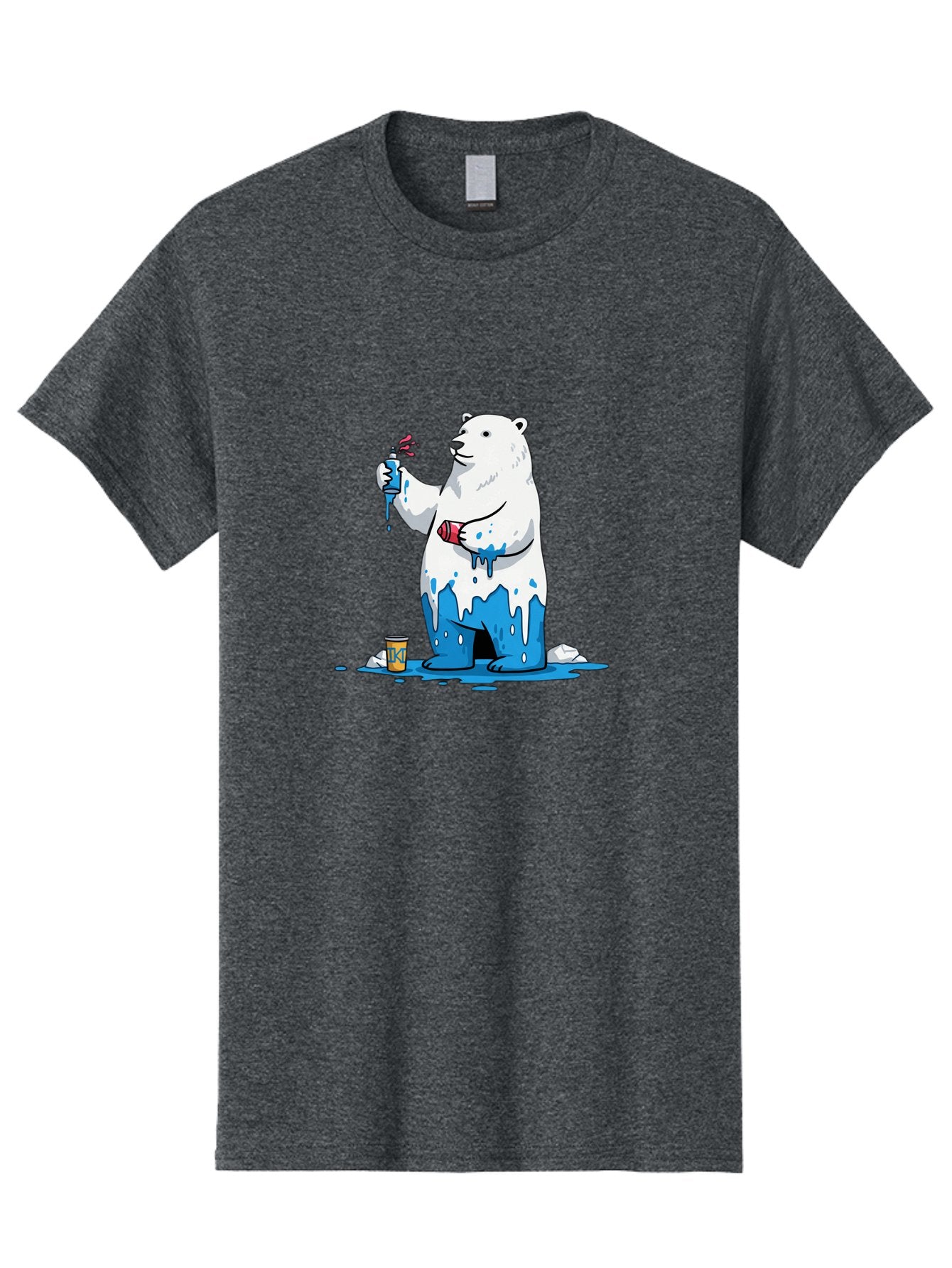 Polar-Bear-Painting Men'S Graphic Tee, 100% Cotton, Comfortable Casual Summer Wear, Machine Washable, Vintage Camera, Old Camera, Antique Camera, Black Camera, Classic Photography, Photography Equipment, Nostalgic Device, Film Camera, Baf407 10