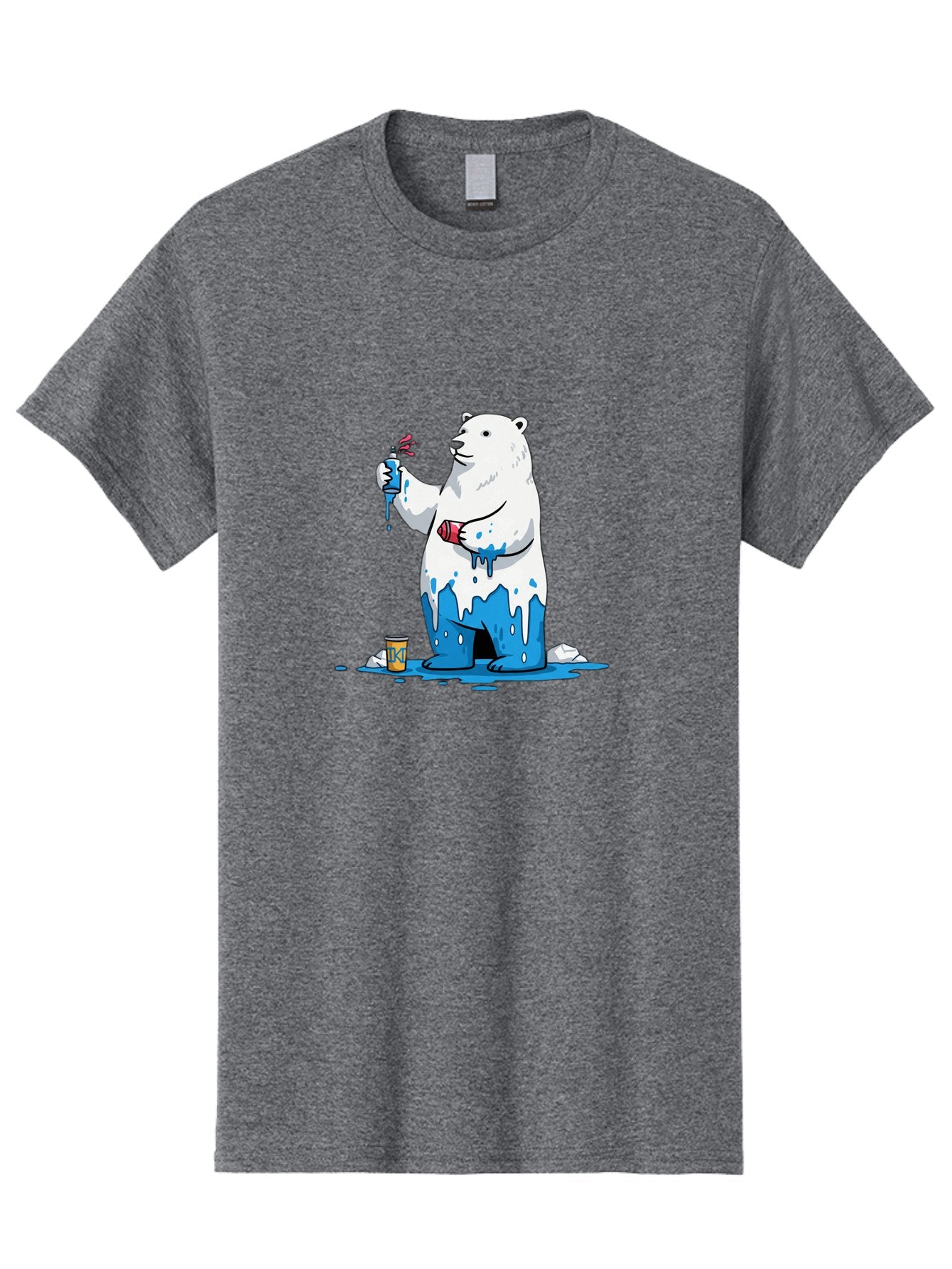 Polar-Bear-Painting Men'S Graphic Tee, 100% Cotton, Comfortable Casual Summer Wear, Machine Washable, Vintage Camera, Old Camera, Antique Camera, Black Camera, Classic Photography, Photography Equipment, Nostalgic Device, Film Camera, Baf407 15