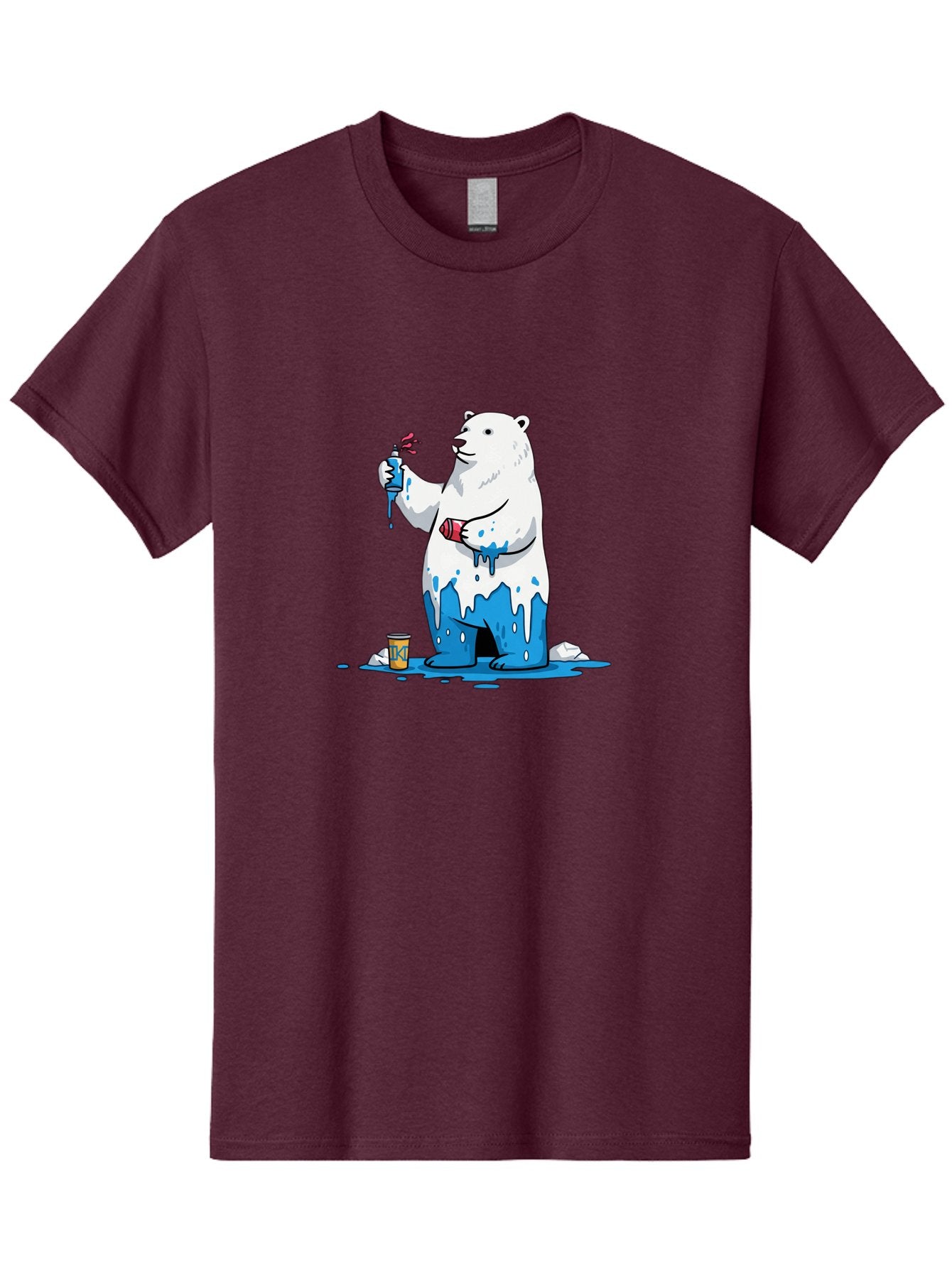Polar-Bear-Painting Men'S Graphic Tee, 100% Cotton, Comfortable Casual Summer Wear, Machine Washable, Vintage Camera, Old Camera, Antique Camera, Black Camera, Classic Photography, Photography Equipment, Nostalgic Device, Film Camera, Baf407 11