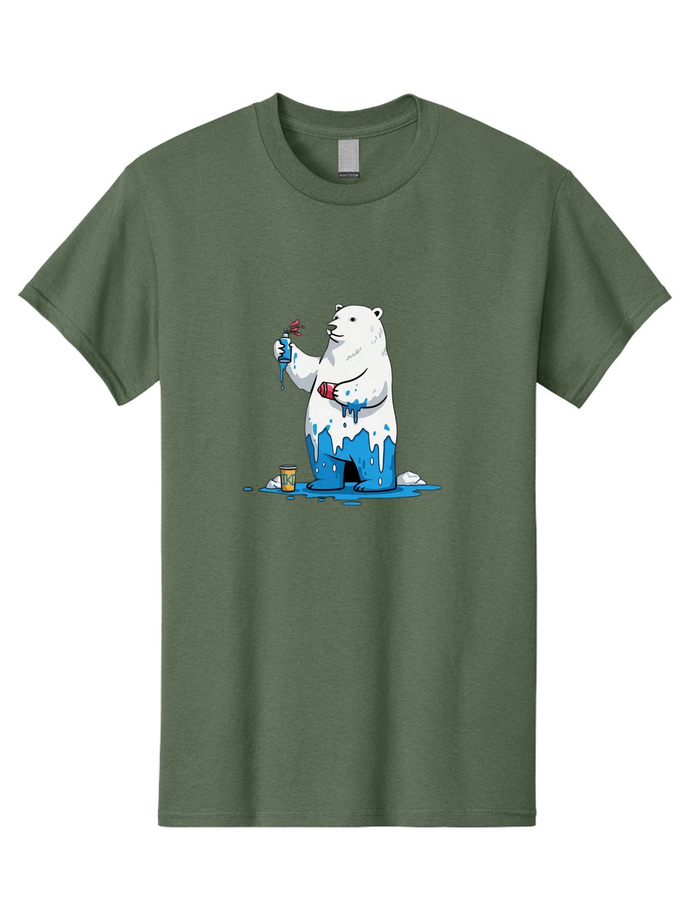 Polar-Bear-Painting Men'S Graphic Tee, 100% Cotton, Comfortable Casual Summer Wear, Machine Washable, Vintage Camera, Old Camera, Antique Camera, Black Camera, Classic Photography, Photography Equipment, Nostalgic Device, Film Camera, Baf407 12