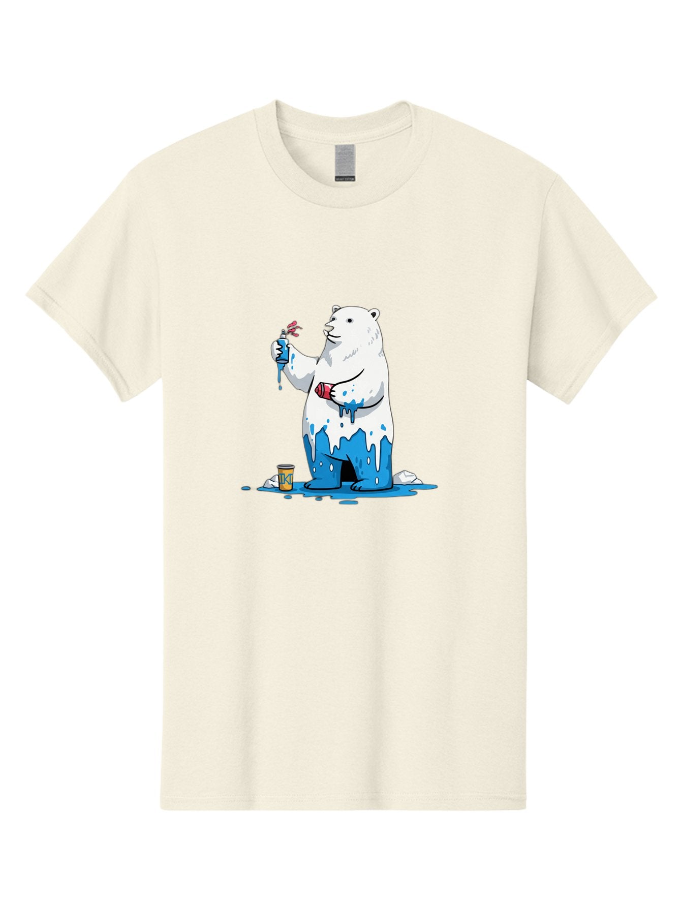 Polar-Bear-Painting Men'S Graphic Tee, 100% Cotton, Comfortable Casual Summer Wear, Machine Washable, Vintage Camera, Old Camera, Antique Camera, Black Camera, Classic Photography, Photography Equipment, Nostalgic Device, Film Camera, Baf407