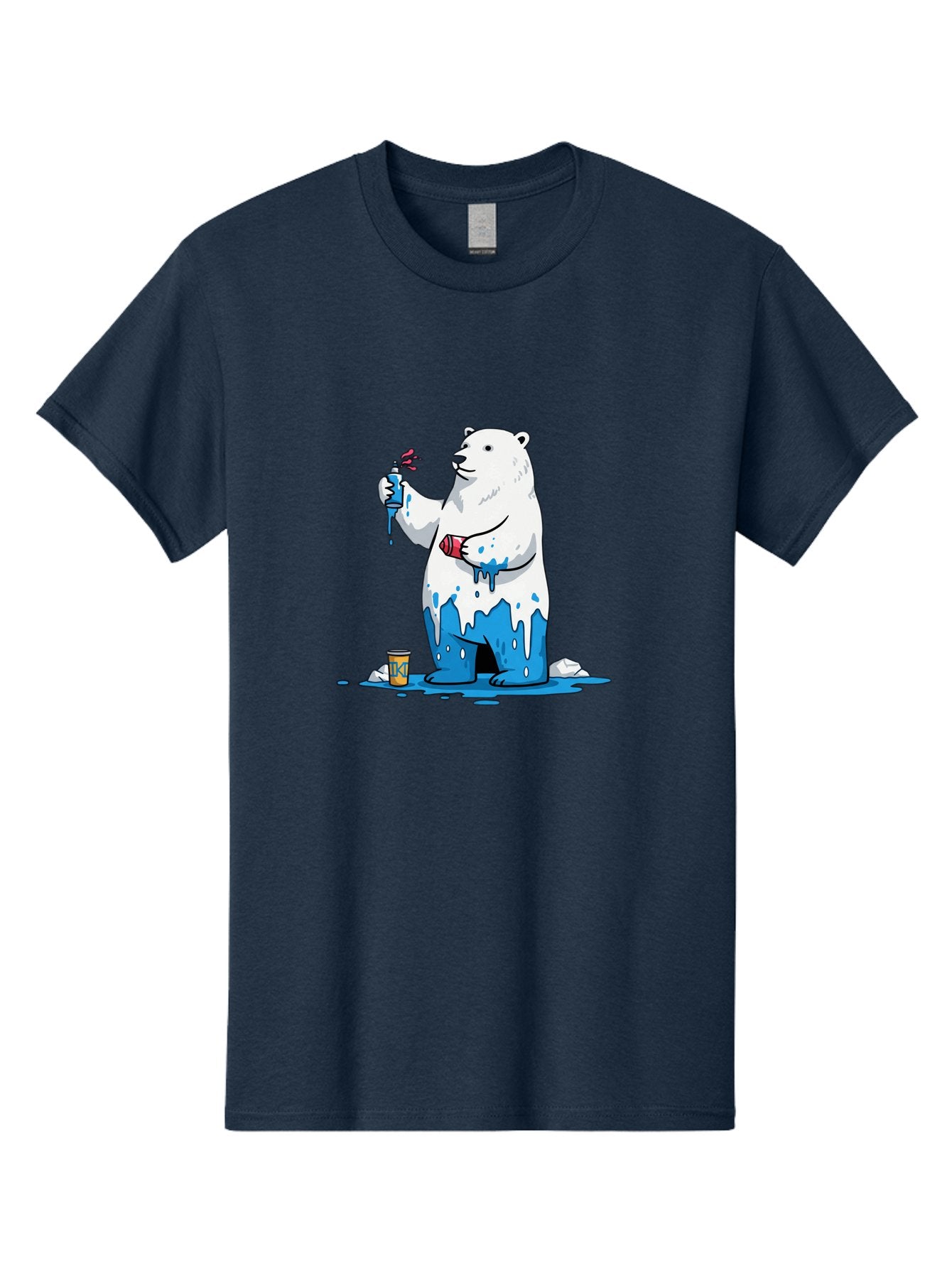 Polar-Bear-Painting Men'S Graphic Tee, 100% Cotton, Comfortable Casual Summer Wear, Machine Washable, Vintage Camera, Old Camera, Antique Camera, Black Camera, Classic Photography, Photography Equipment, Nostalgic Device, Film Camera, Baf407