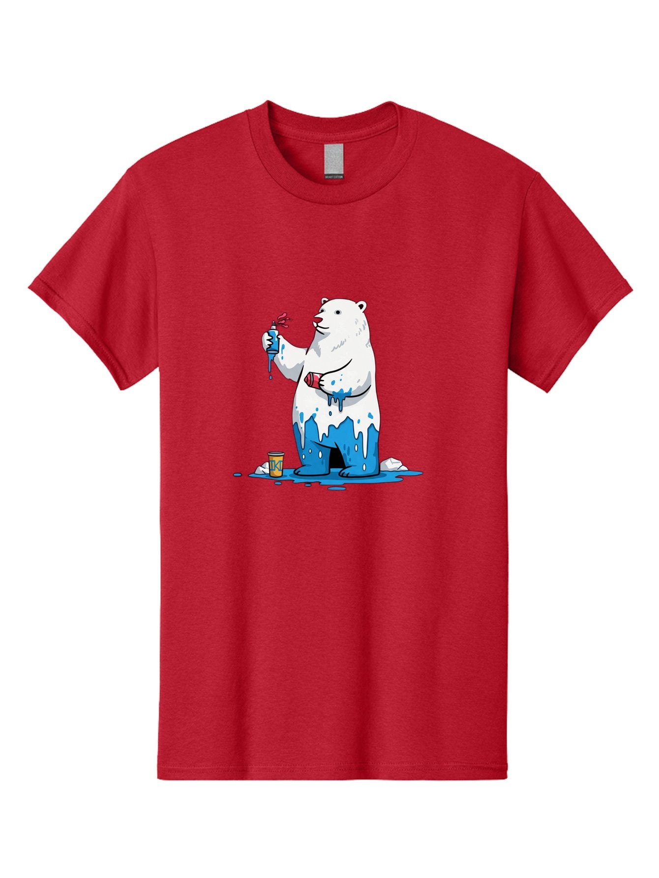 Polar-Bear-Painting Men'S Graphic Tee, 100% Cotton, Comfortable Casual Summer Wear, Machine Washable, Vintage Camera, Old Camera, Antique Camera, Black Camera, Classic Photography, Photography Equipment, Nostalgic Device, Film Camera, Baf407 13