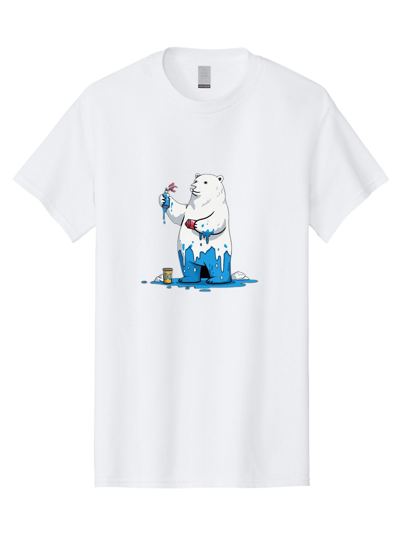 Polar-Bear-Painting Men'S Graphic Tee, 100% Cotton, Comfortable Casual Summer Wear, Machine Washable, Vintage Camera, Old Camera, Antique Camera, Black Camera, Classic Photography, Photography Equipment, Nostalgic Device, Film Camera, Baf407 4