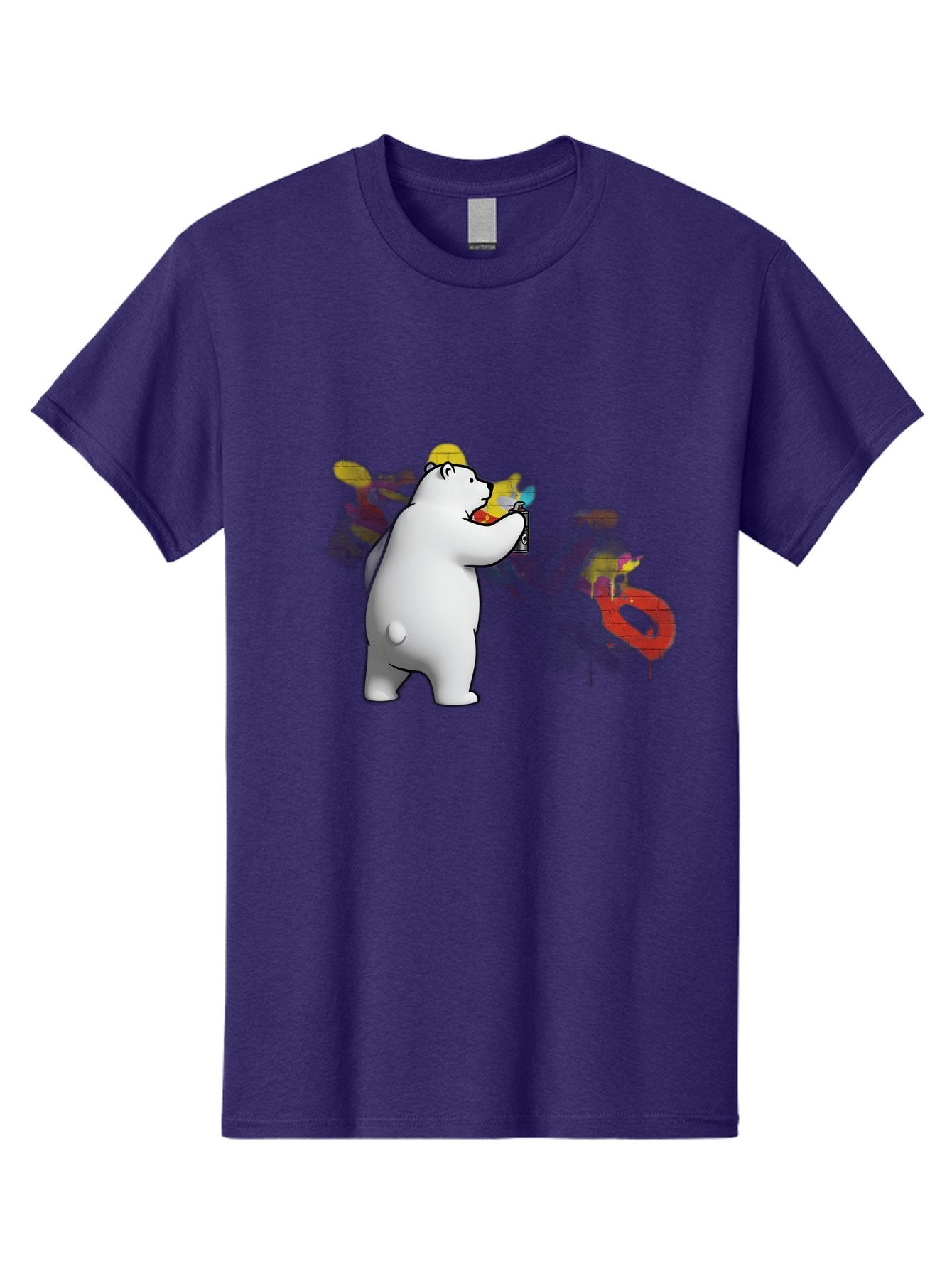 Polar-Bear-Spray-Painting Men'S Graphic Tee, 100% Cotton, Comfortable Casual Summer Wear, Machine Washable, Vintage Camera, Old Camera, Antique Camera, Black Camera, Classic Photography, Photography Equipment, Nostalgic Device, Film Camera, Baf412 4