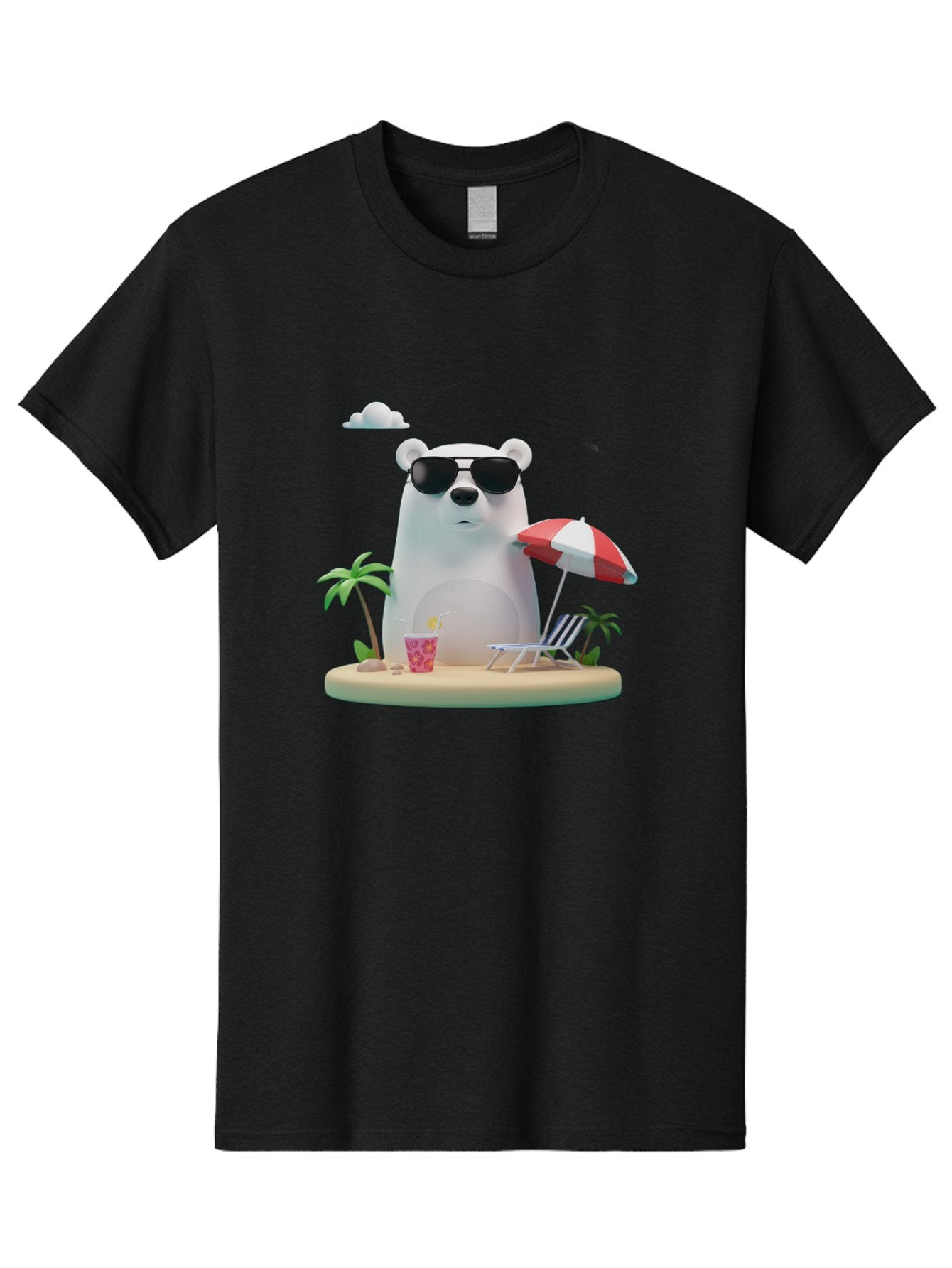 Polar-Bear-Sunglasses-2 Men'S Graphic Tee, 100% Cotton, Comfortable Casual Summer Wear, Machine Washable, Vintage Camera, Old Camera, Antique Camera, Black Camera, Classic Photography, Photography Equipment, Nostalgic Device, Film Camera, Baf414 9