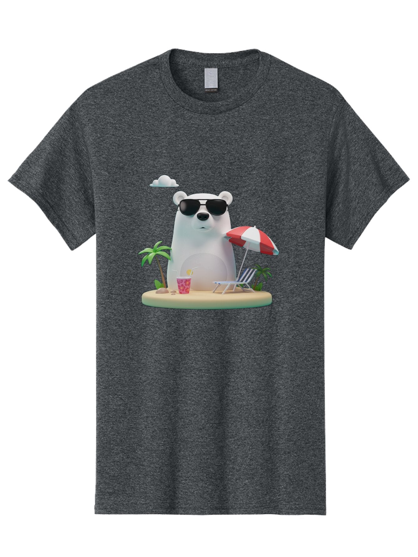 Polar-Bear-Sunglasses-2 Men'S Graphic Tee, 100% Cotton, Comfortable Casual Summer Wear, Machine Washable, Vintage Camera, Old Camera, Antique Camera, Black Camera, Classic Photography, Photography Equipment, Nostalgic Device, Film Camera, Baf414 5