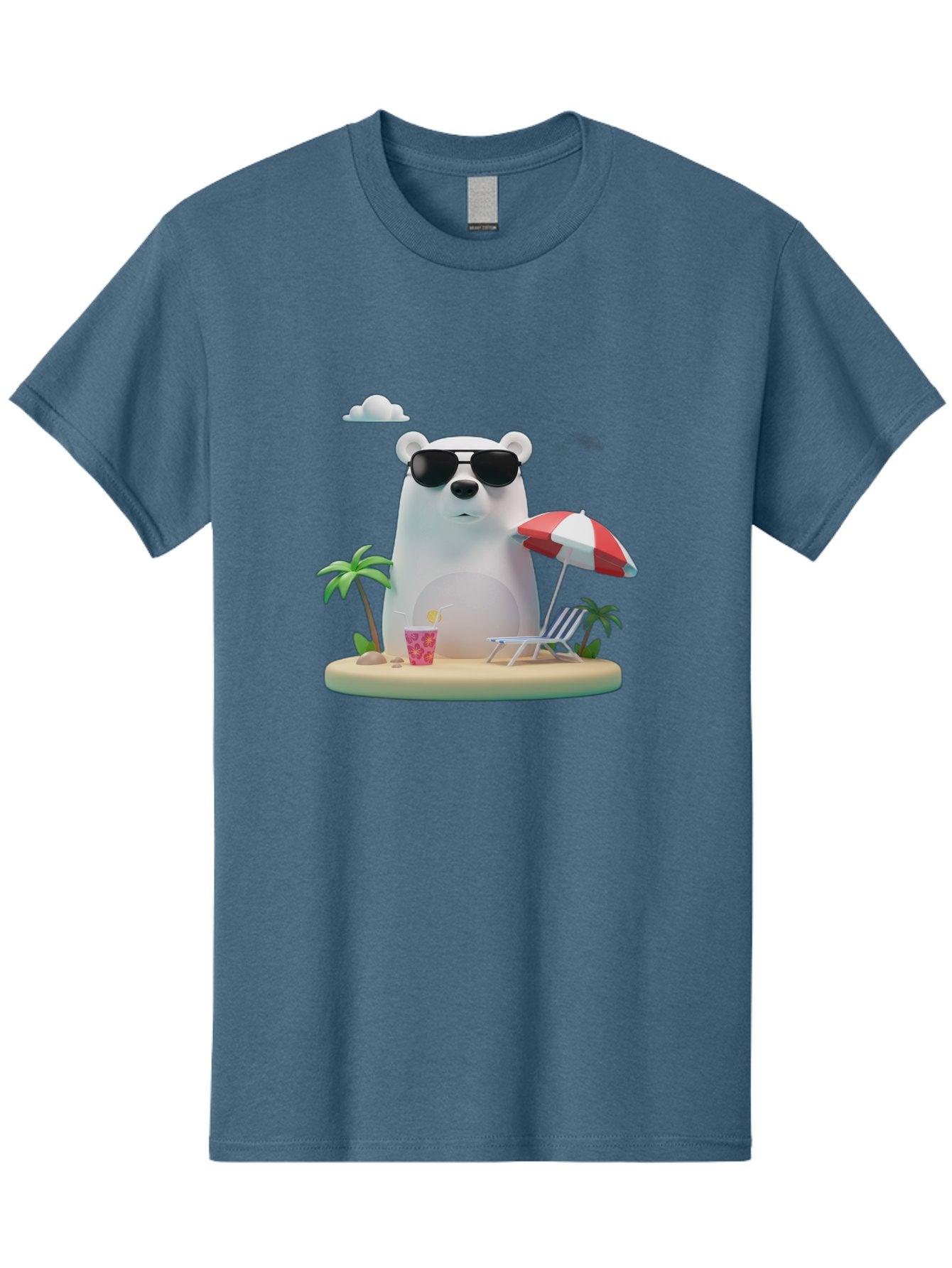 Polar-Bear-Sunglasses-2 Men'S Graphic Tee, 100% Cotton, Comfortable Casual Summer Wear, Machine Washable, Vintage Camera, Old Camera, Antique Camera, Black Camera, Classic Photography, Photography Equipment, Nostalgic Device, Film Camera, Baf414 3