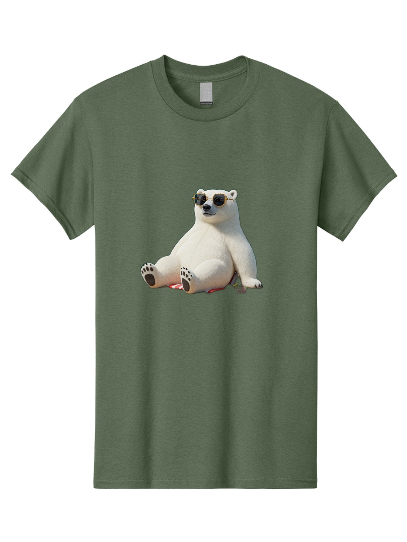 Polar-Bear-Sunglasses-5 Men'S Graphic Tee, 100% Cotton, Comfortable Casual Summer Wear, Machine Washable, Vintage Camera, Old Camera, Antique Camera, Black Camera, Classic Photography, Photography Equipment, Nostalgic Device, Film Camera, Baf417 8