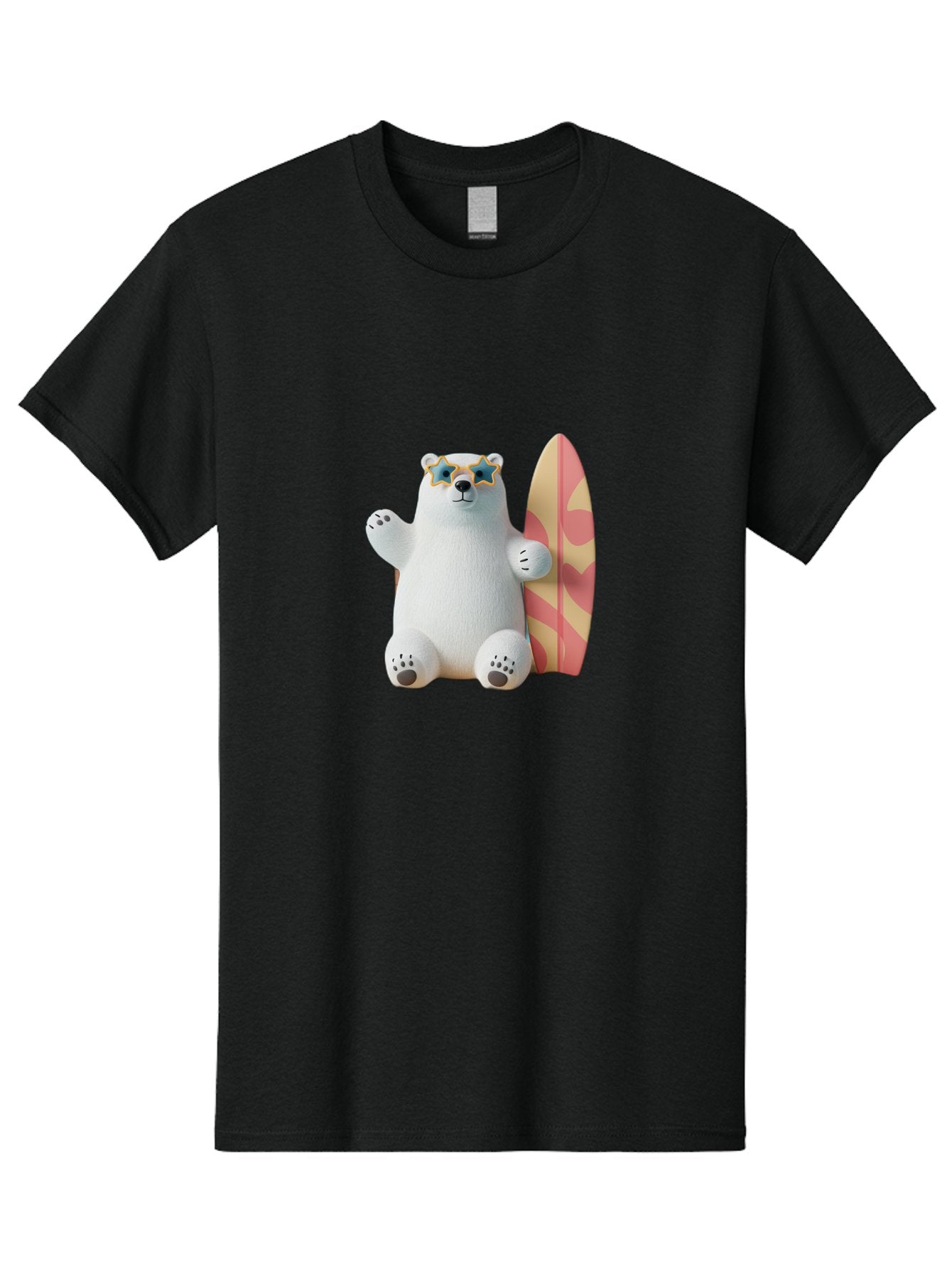 Polar-Bear-Surfboard Men'S Graphic Tee, 100% Cotton, Comfortable Casual Summer Wear, Machine Washable, Vintage Camera, Old Camera, Antique Camera, Black Camera, Classic Photography, Photography Equipment, Nostalgic Device, Film Camera, Baf419 3