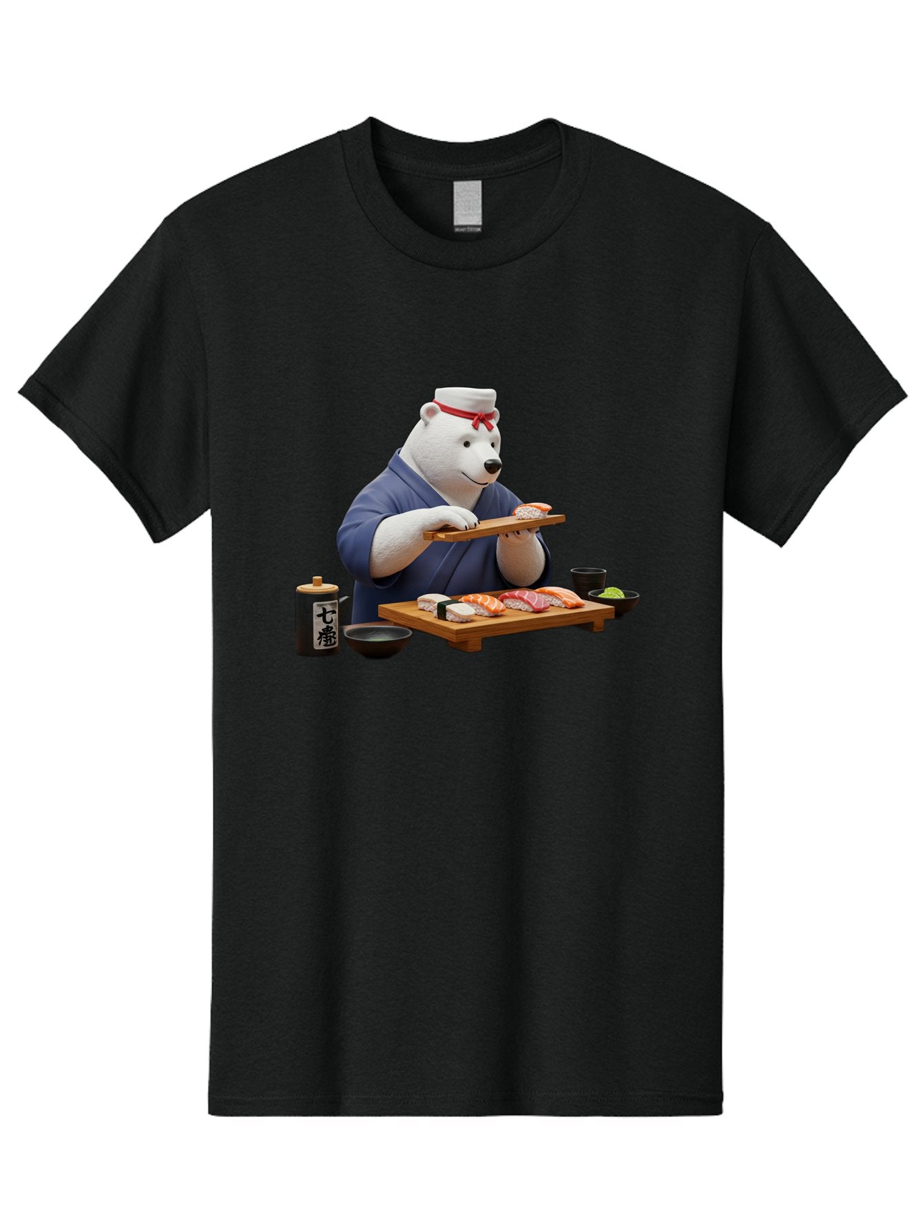 Polar-Bear-Sushi-Chef-1 Men'S Graphic Tee, 100% Cotton, Comfortable Casual Summer Wear, Machine Washable, Vintage Camera, Old Camera, Antique Camera, Black Camera, Classic Photography, Photography Equipment, Nostalgic Device, Film Camera, Baf420