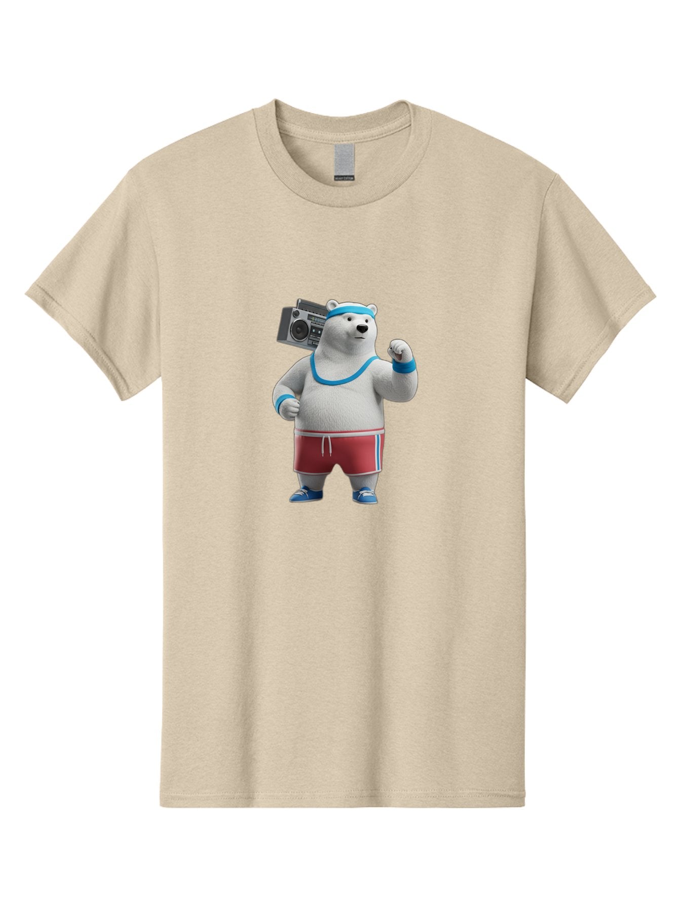 Polar-Bear-With-Boombox Men'S Graphic Tee, 100% Cotton, Comfortable Casual Summer Wear, Machine Washable, Vintage Camera, Old Camera, Antique Camera, Black Camera, Classic Photography, Photography Equipment, Nostalgic Device, Film Camera, Baf425