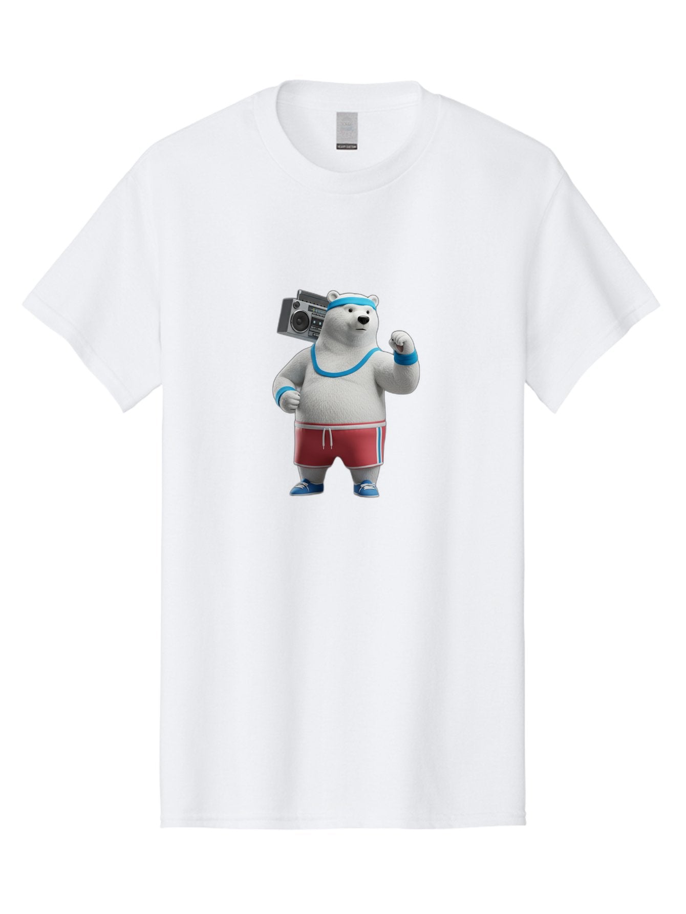 Polar-Bear-With-Boombox Men'S Graphic Tee, 100% Cotton, Comfortable Casual Summer Wear, Machine Washable, Vintage Camera, Old Camera, Antique Camera, Black Camera, Classic Photography, Photography Equipment, Nostalgic Device, Film Camera, Baf425