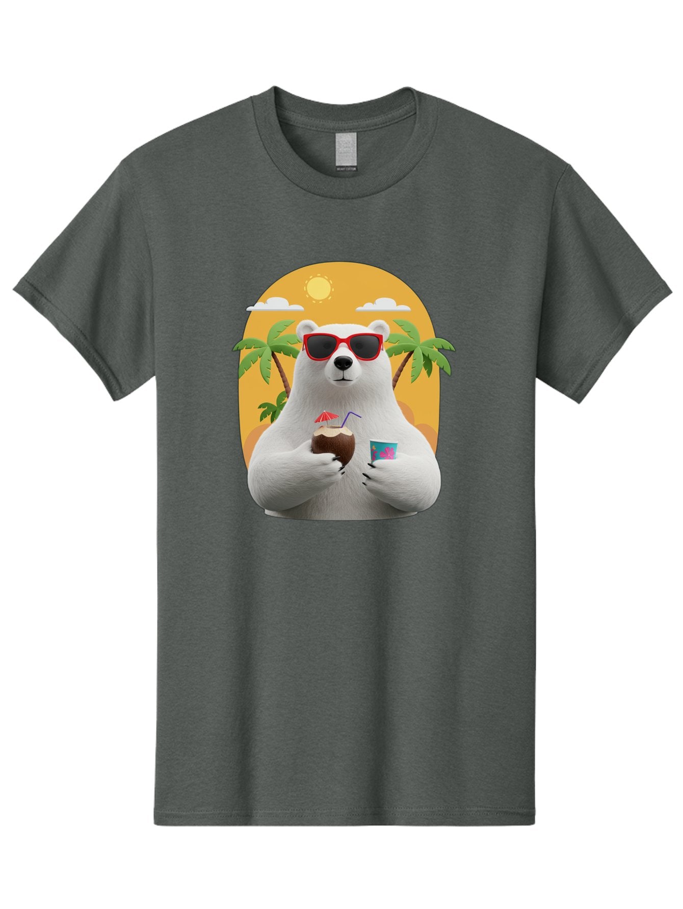 Polar-Bear-With-Coconut Men'S Graphic Tee, 100% Cotton, Comfortable Casual Summer Wear, Machine Washable, Vintage Camera, Old Camera, Antique Camera, Black Camera, Classic Photography, Photography Equipment, Nostalgic Device, Film Camera, Baf426 9