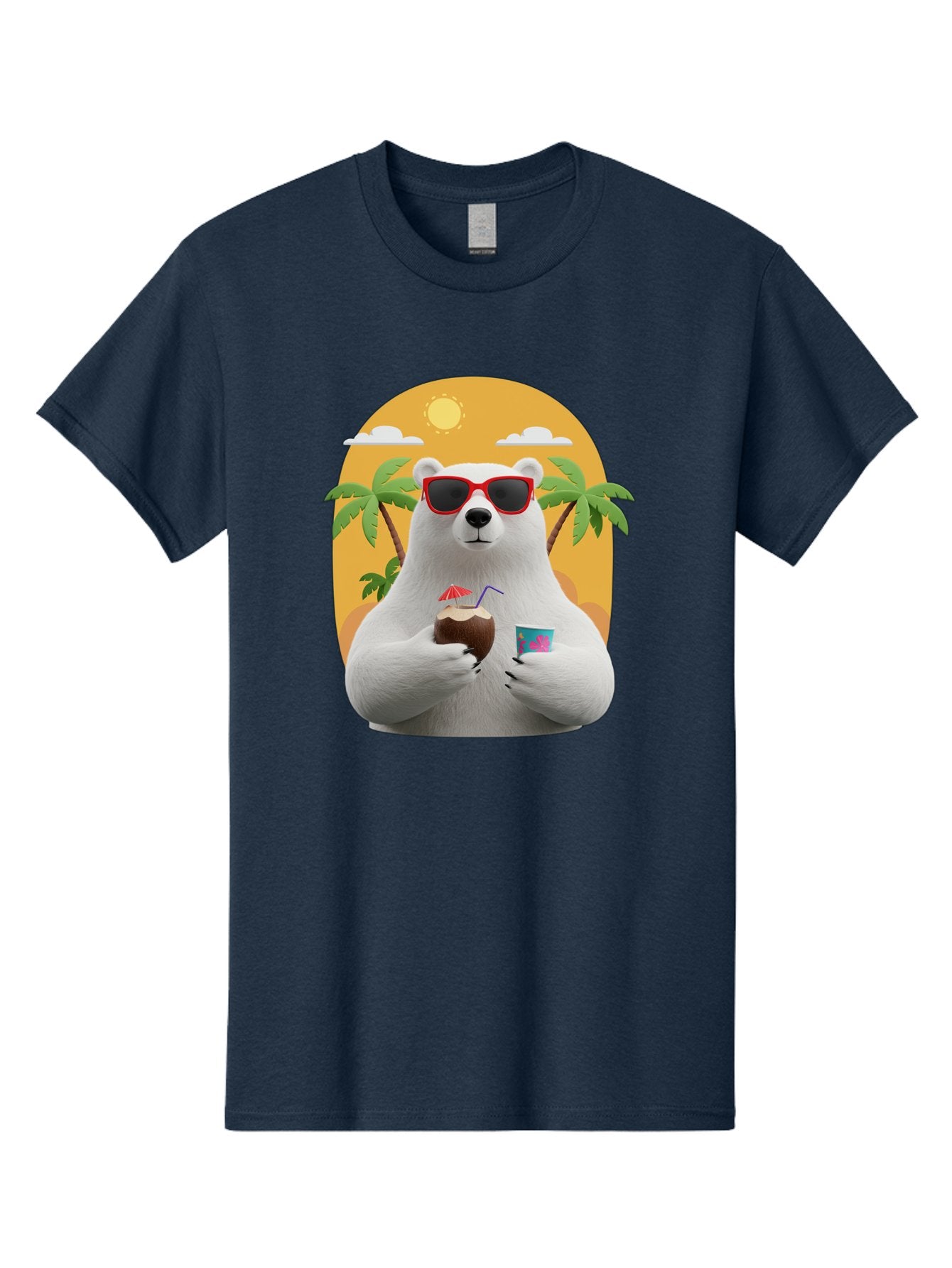 Polar-Bear-With-Coconut Men'S Graphic Tee, 100% Cotton, Comfortable Casual Summer Wear, Machine Washable, Vintage Camera, Old Camera, Antique Camera, Black Camera, Classic Photography, Photography Equipment, Nostalgic Device, Film Camera, Baf426 6