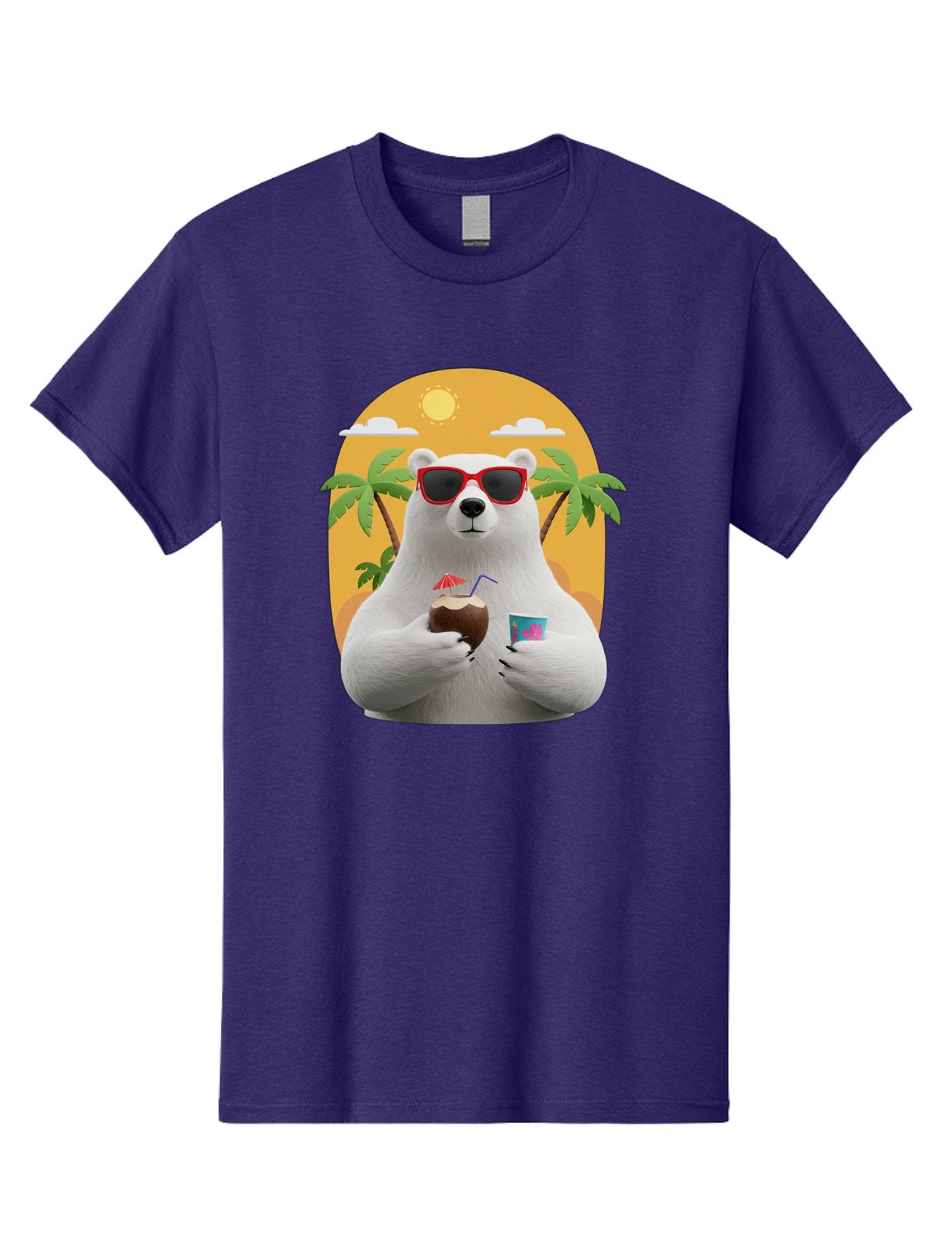 Polar-Bear-With-Coconut Men'S Graphic Tee, 100% Cotton, Comfortable Casual Summer Wear, Machine Washable, Vintage Camera, Old Camera, Antique Camera, Black Camera, Classic Photography, Photography Equipment, Nostalgic Device, Film Camera, Baf426 3