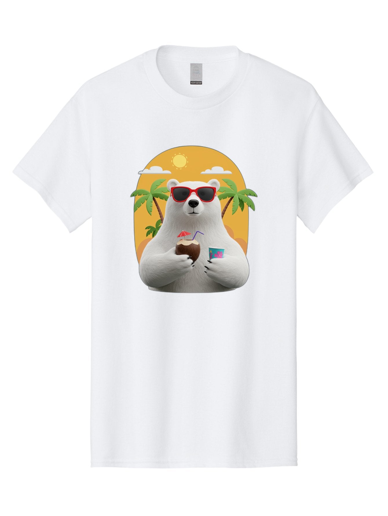 Polar-Bear-With-Coconut Men'S Graphic Tee, 100% Cotton, Comfortable Casual Summer Wear, Machine Washable, Vintage Camera, Old Camera, Antique Camera, Black Camera, Classic Photography, Photography Equipment, Nostalgic Device, Film Camera, Baf426 5