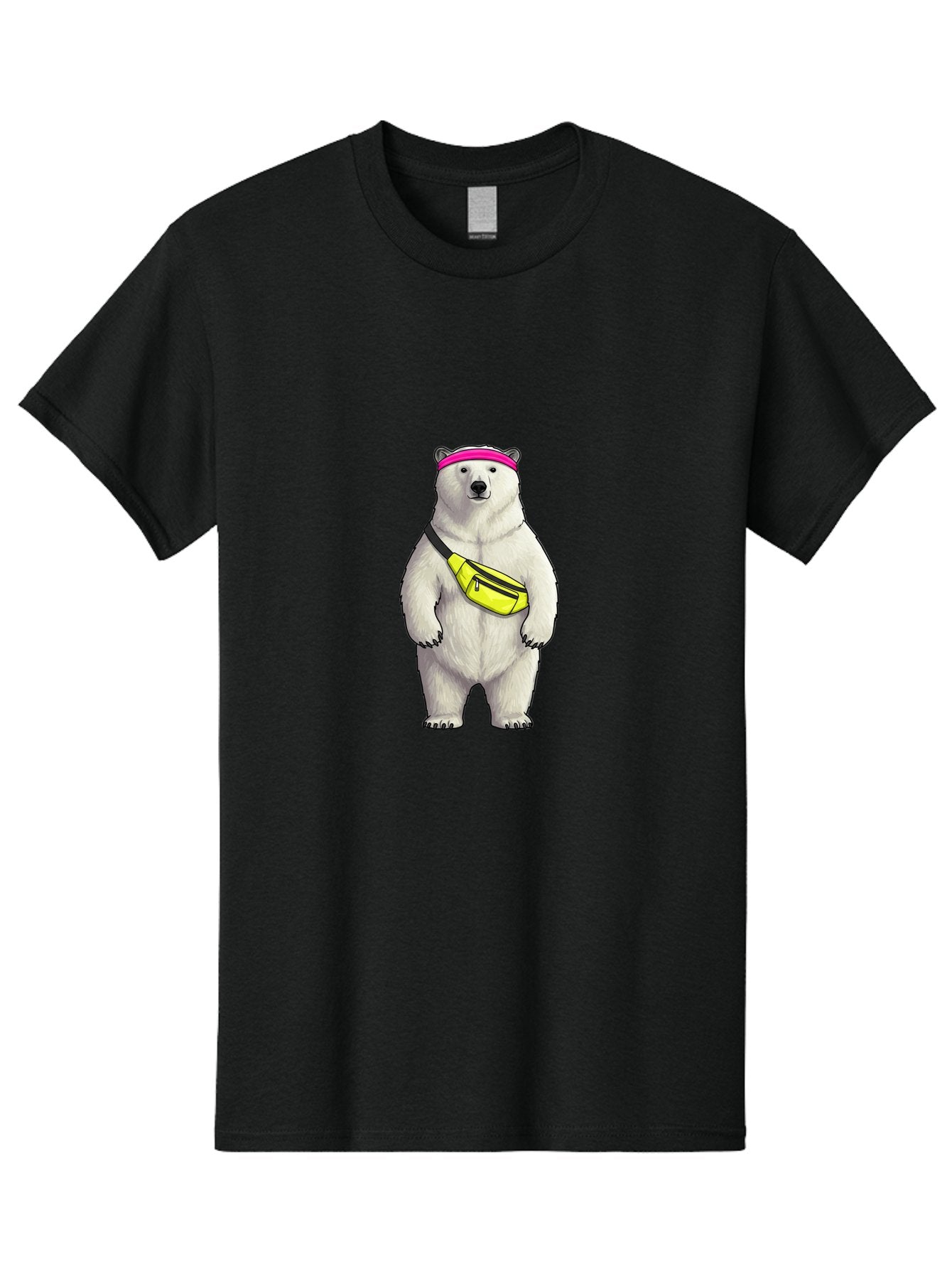 Polar-Bear-With-Fanny-Pack Men'S Graphic Tee, 100% Cotton, Comfortable Casual Summer Wear, Machine Washable, Vintage Camera, Old Camera, Antique Camera, Black Camera, Classic Photography, Photography Equipment, Nostalgic Device, Film Camera, Baf427 9
