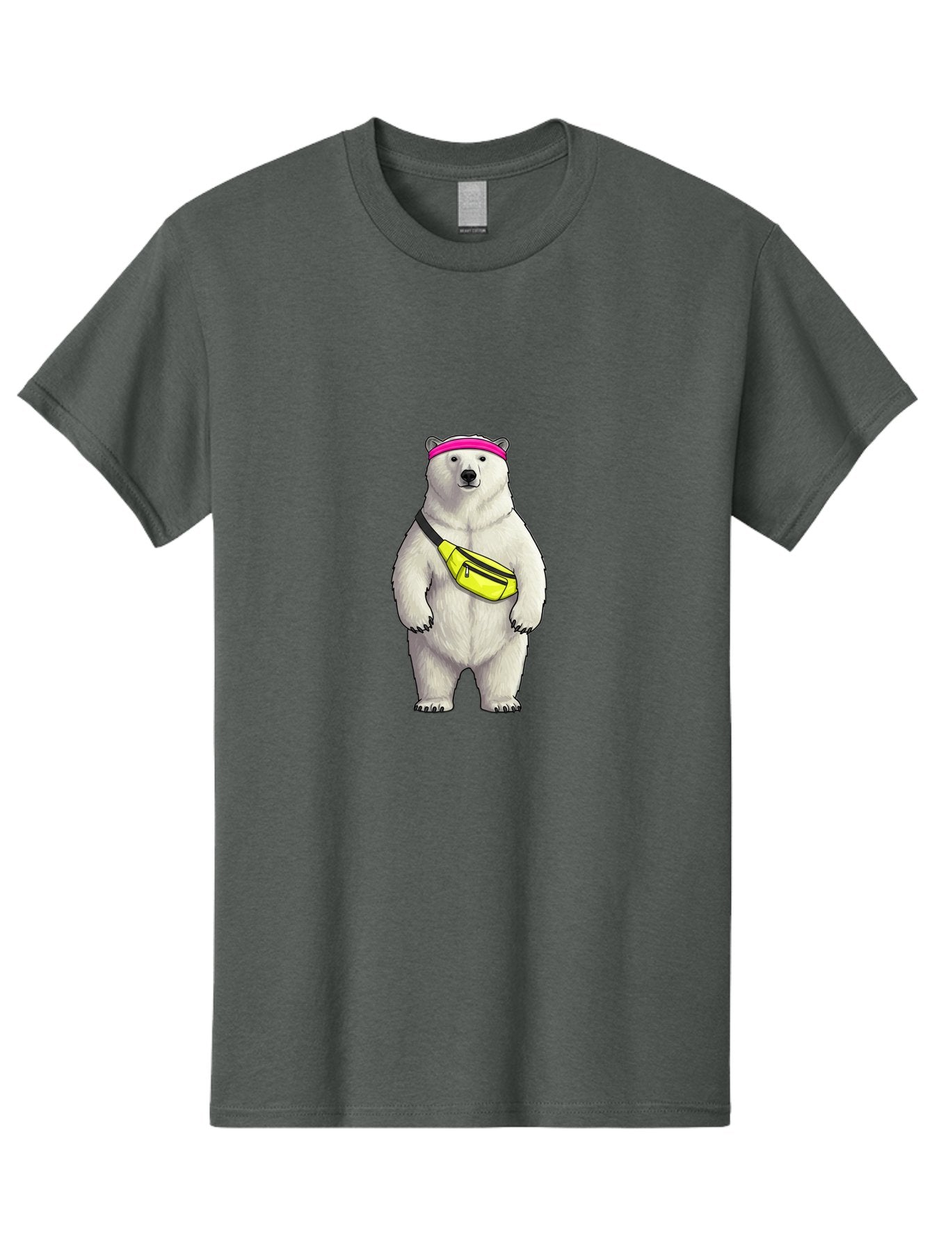 Polar-Bear-With-Fanny-Pack Men'S Graphic Tee, 100% Cotton, Comfortable Casual Summer Wear, Machine Washable, Vintage Camera, Old Camera, Antique Camera, Black Camera, Classic Photography, Photography Equipment, Nostalgic Device, Film Camera, Baf427 13