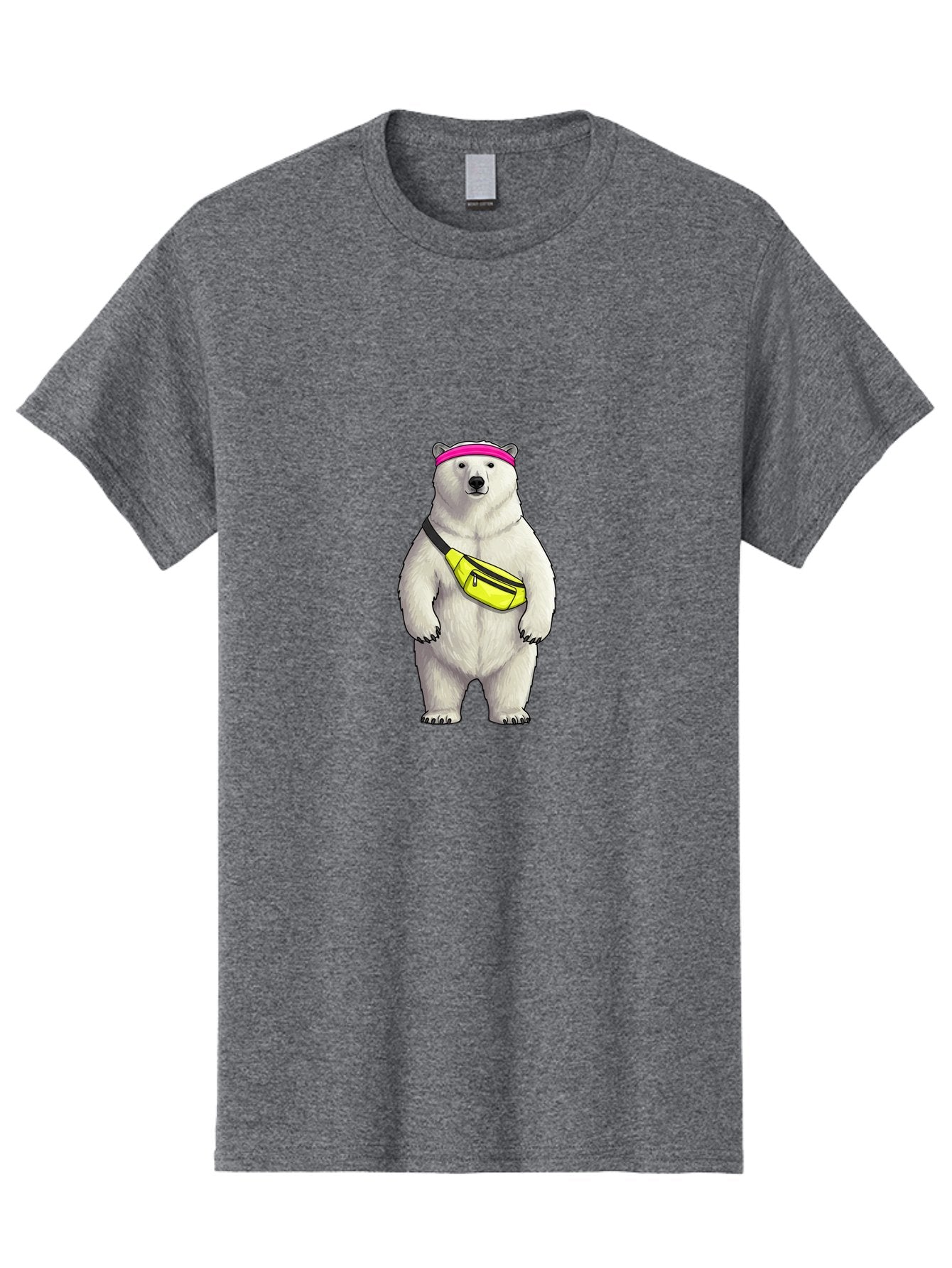 Polar-Bear-With-Fanny-Pack Men'S Graphic Tee, 100% Cotton, Comfortable Casual Summer Wear, Machine Washable, Vintage Camera, Old Camera, Antique Camera, Black Camera, Classic Photography, Photography Equipment, Nostalgic Device, Film Camera, Baf427
