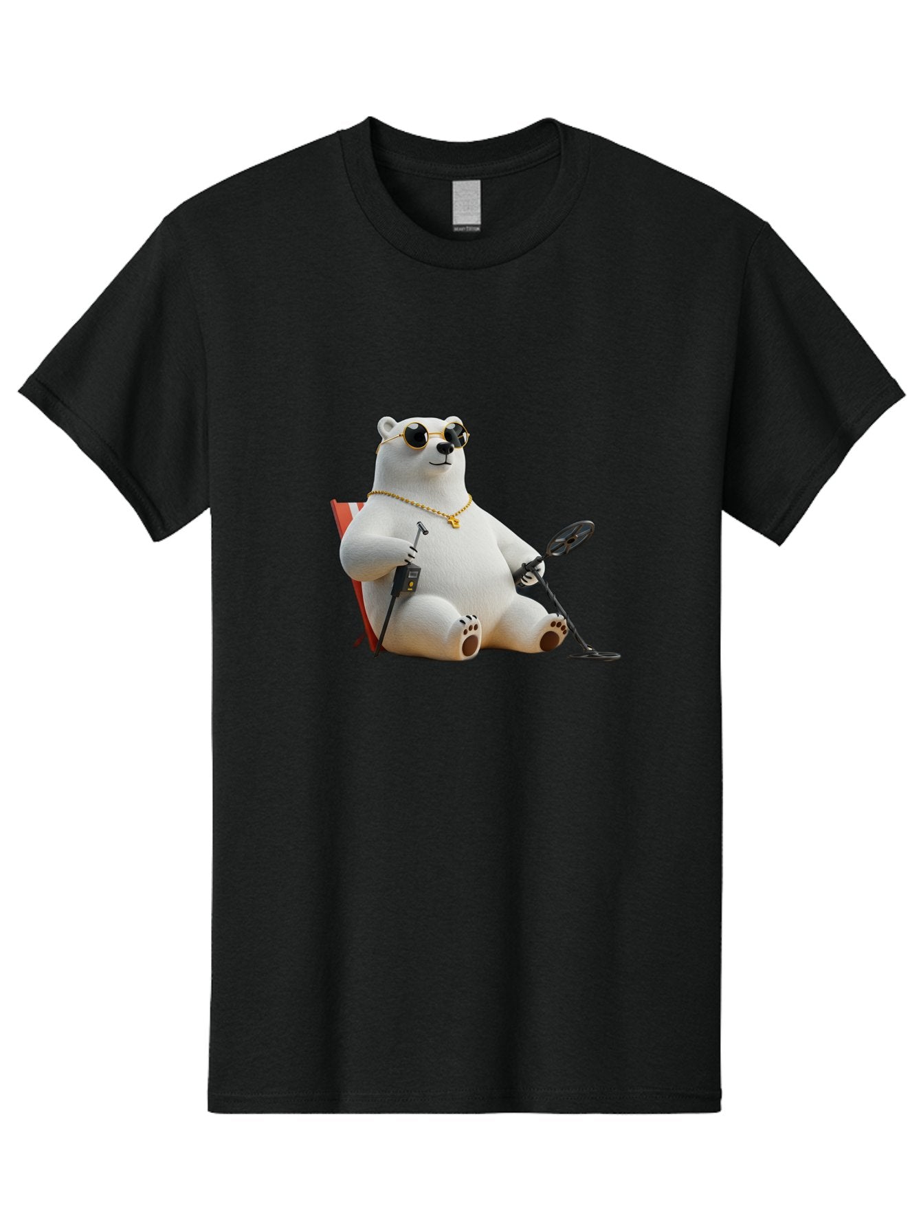 Polar-Bear-With-Sunglasses-And-Golf-Club Men'S Graphic Tee, 100% Cotton, Comfortable Casual Summer Wear, Machine Washable, Vintage Camera, Old Camera, Antique Camera, Black Camera, Classic Photography, Photography Equipment, Nostalgic Device, Baf430 14