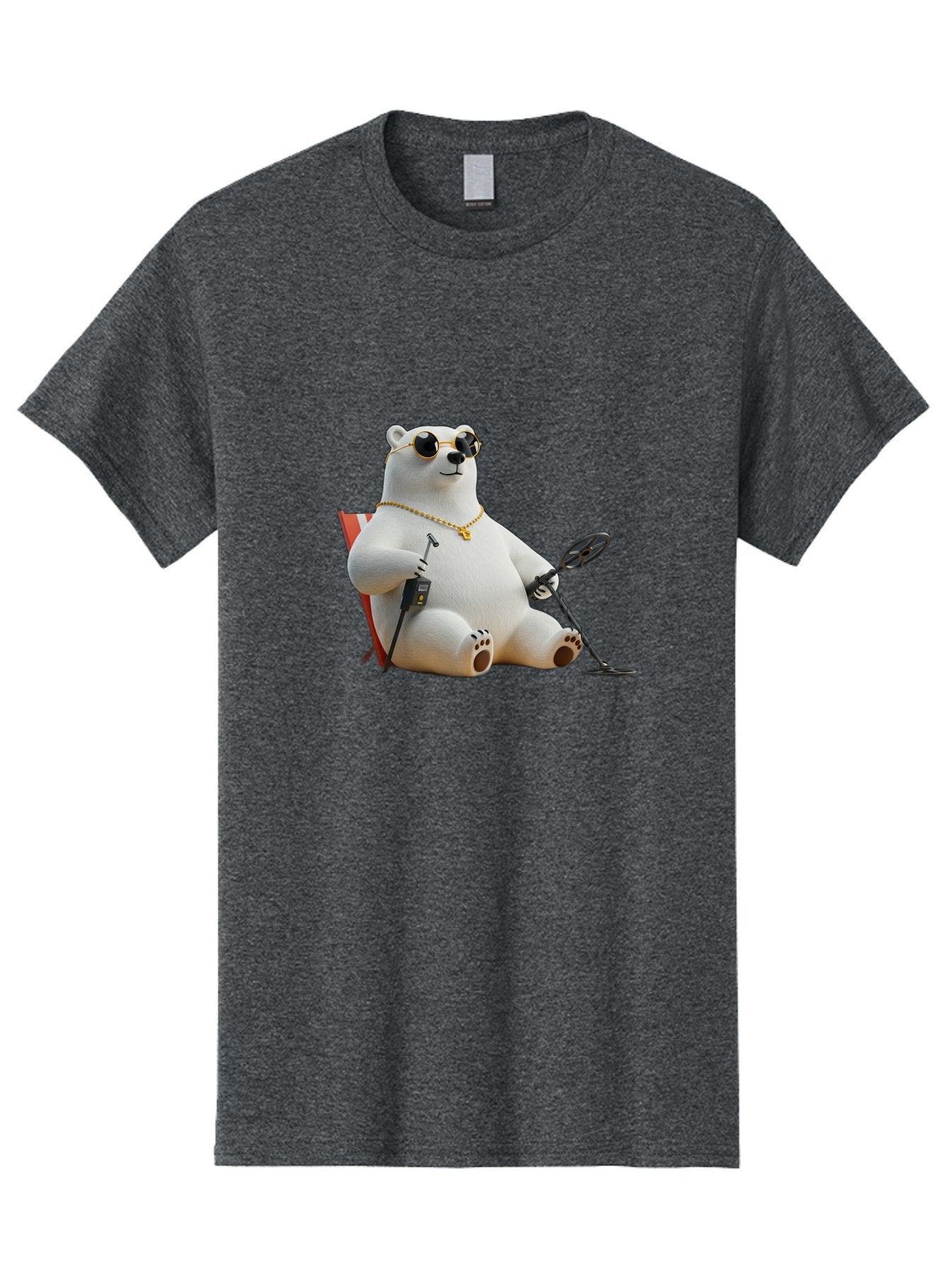 Polar-Bear-With-Sunglasses-And-Golf-Club Men'S Graphic Tee, 100% Cotton, Comfortable Casual Summer Wear, Machine Washable, Vintage Camera, Old Camera, Antique Camera, Black Camera, Classic Photography, Photography Equipment, Nostalgic Device, Baf430 7