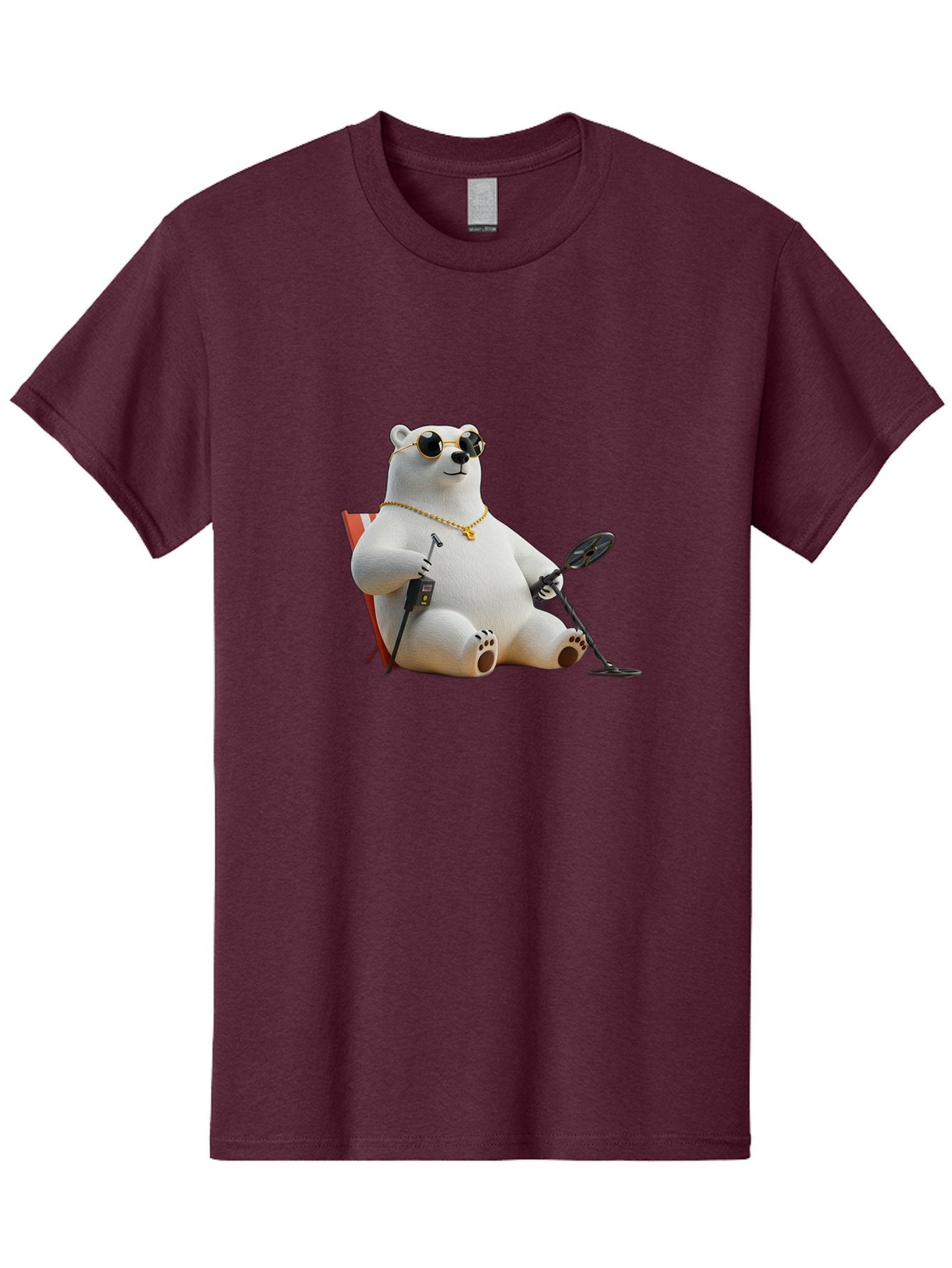 Polar-Bear-With-Sunglasses-And-Golf-Club Men'S Graphic Tee, 100% Cotton, Comfortable Casual Summer Wear, Machine Washable, Vintage Camera, Old Camera, Antique Camera, Black Camera, Classic Photography, Photography Equipment, Nostalgic Device, Baf430 9