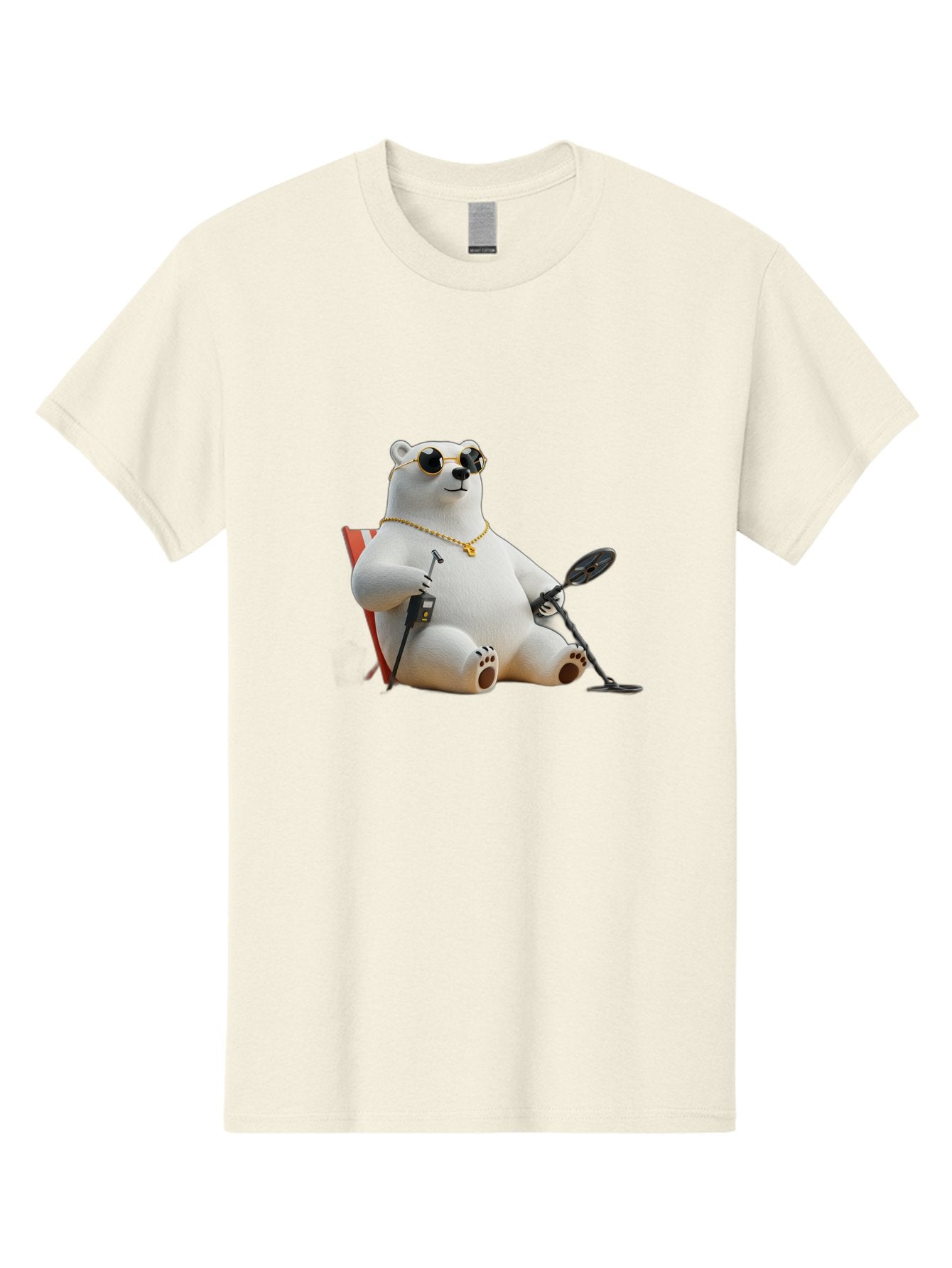 Polar-Bear-With-Sunglasses-And-Golf-Club Men'S Graphic Tee, 100% Cotton, Comfortable Casual Summer Wear, Machine Washable, Vintage Camera, Old Camera, Antique Camera, Black Camera, Classic Photography, Photography Equipment, Nostalgic Device, Baf430 15