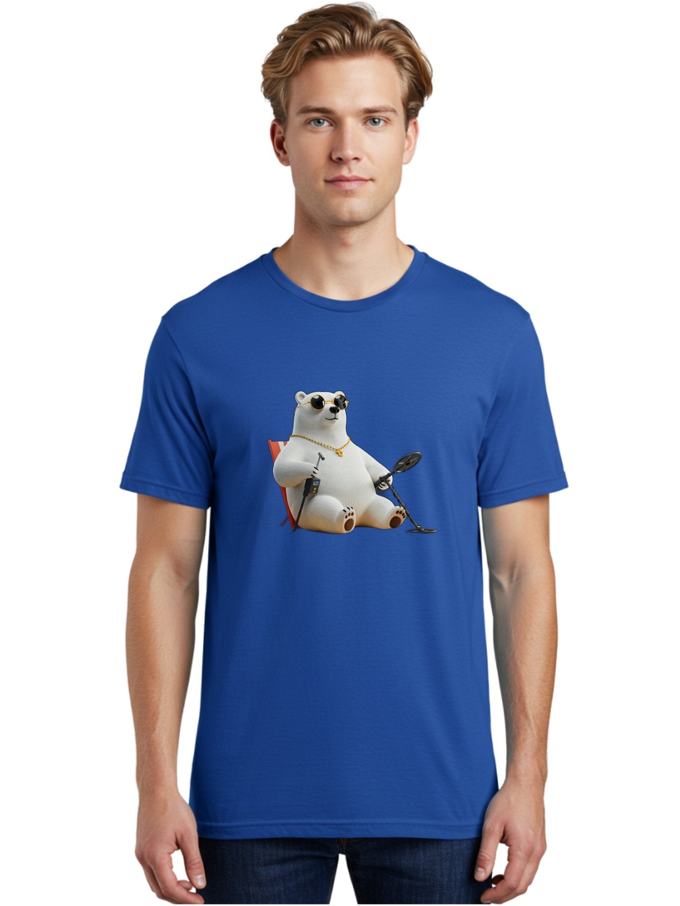 Polar-Bear-With-Sunglasses-And-Golf-Club Men'S Graphic Tee, 100% Cotton, Comfortable Casual Summer Wear, Machine Washable, Vintage Camera, Old Camera, Antique Camera, Black Camera, Classic Photography, Photography Equipment, Nostalgic Device, Baf430 19