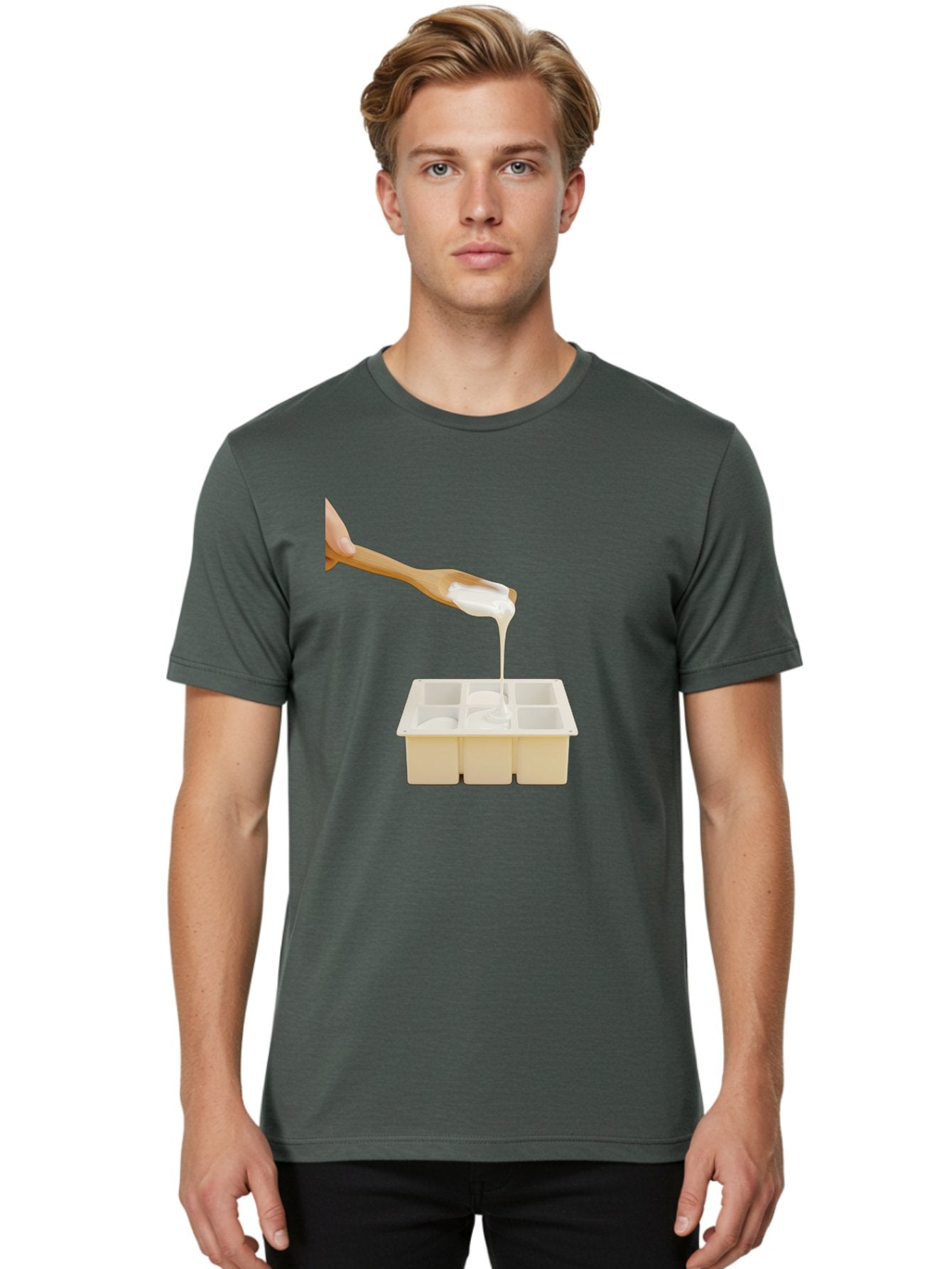 Pouring-Into-Ice-Cube-Tray Men'S Graphic Tee, 100% Cotton, Comfortable Casual Summer Wear, Machine Washable, Vintage Camera, Old Camera, Antique Camera, Black Camera, Classic Photography, Photography Equipment, Nostalgic Device, Film Camera, Baf435 16