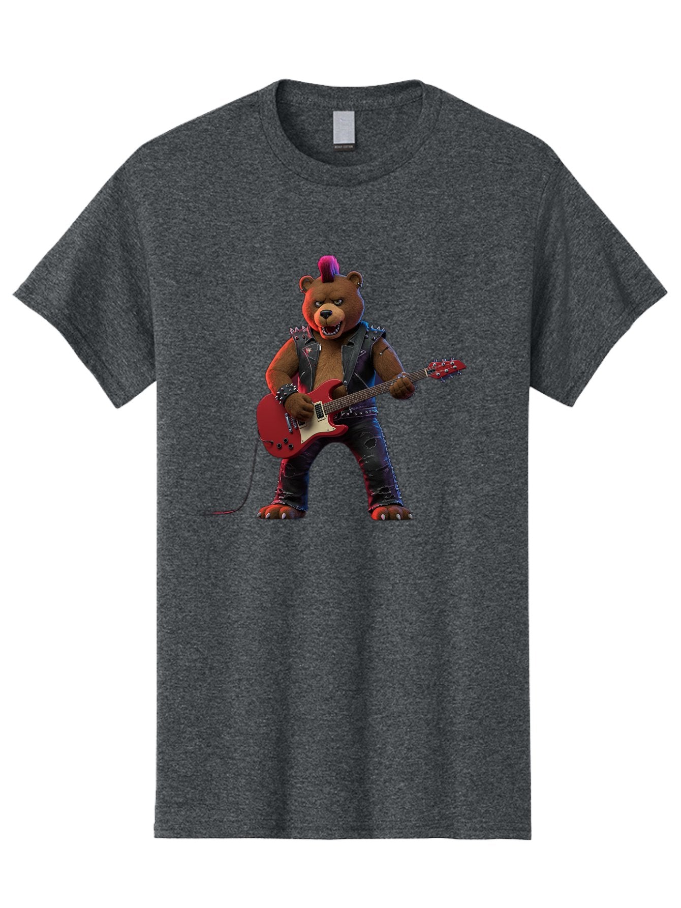 Punk-Bear-With-Guitar Men'S Graphic Tee, 100% Cotton, Comfortable Casual Summer Wear, Machine Washable, Vintage Camera, Old Camera, Antique Camera, Black Camera, Classic Photography, Photography Equipment, Nostalgic Device, Film Camera, Baf440 10