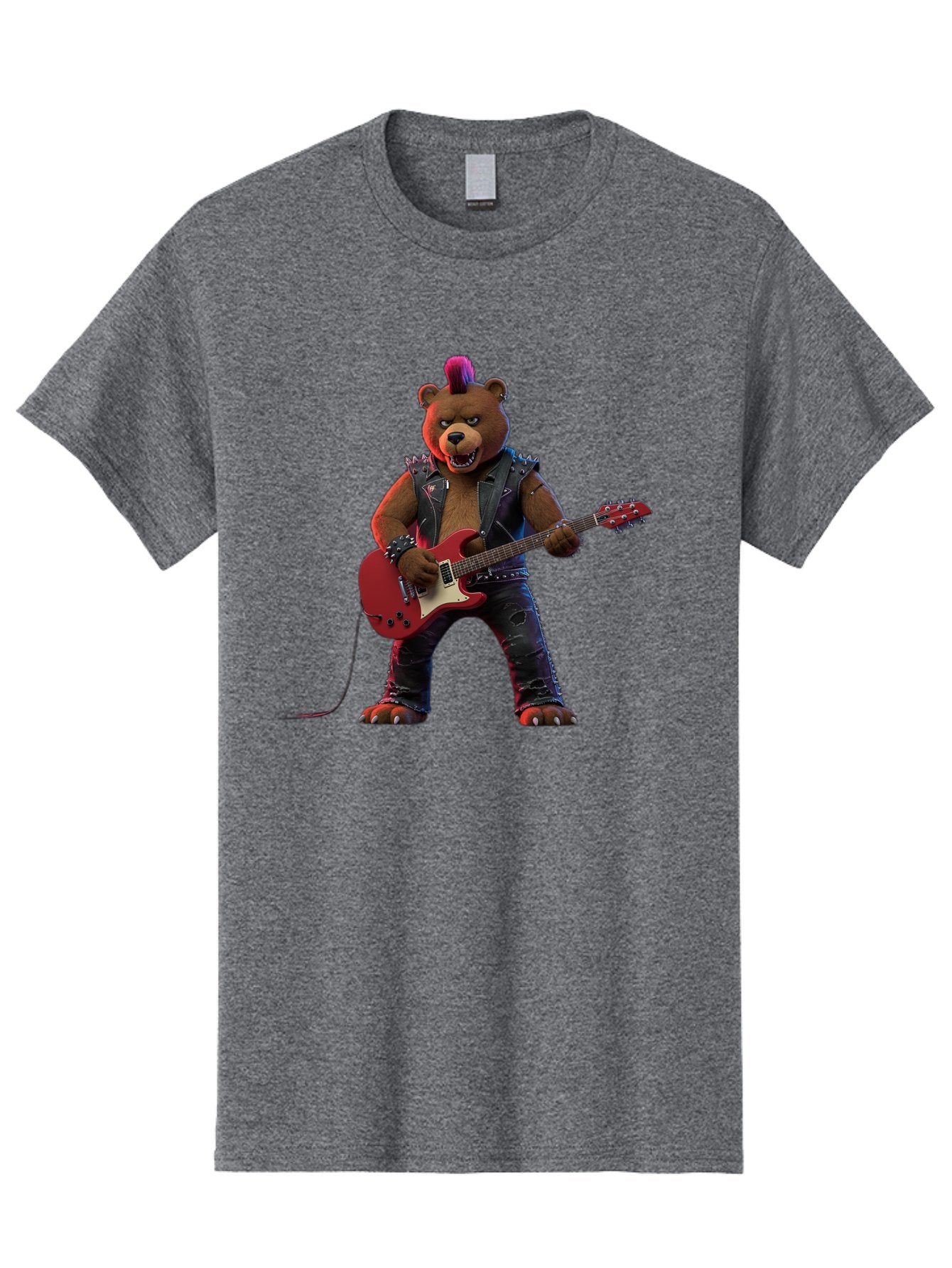 Punk-Bear-With-Guitar Men'S Graphic Tee, 100% Cotton, Comfortable Casual Summer Wear, Machine Washable, Vintage Camera, Old Camera, Antique Camera, Black Camera, Classic Photography, Photography Equipment, Nostalgic Device, Film Camera, Baf440 12