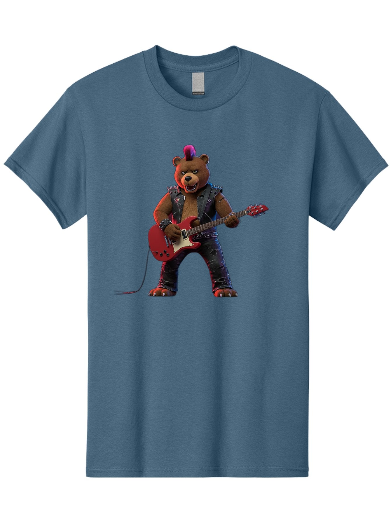 Punk-Bear-With-Guitar Men'S Graphic Tee, 100% Cotton, Comfortable Casual Summer Wear, Machine Washable, Vintage Camera, Old Camera, Antique Camera, Black Camera, Classic Photography, Photography Equipment, Nostalgic Device, Film Camera, Baf440 14