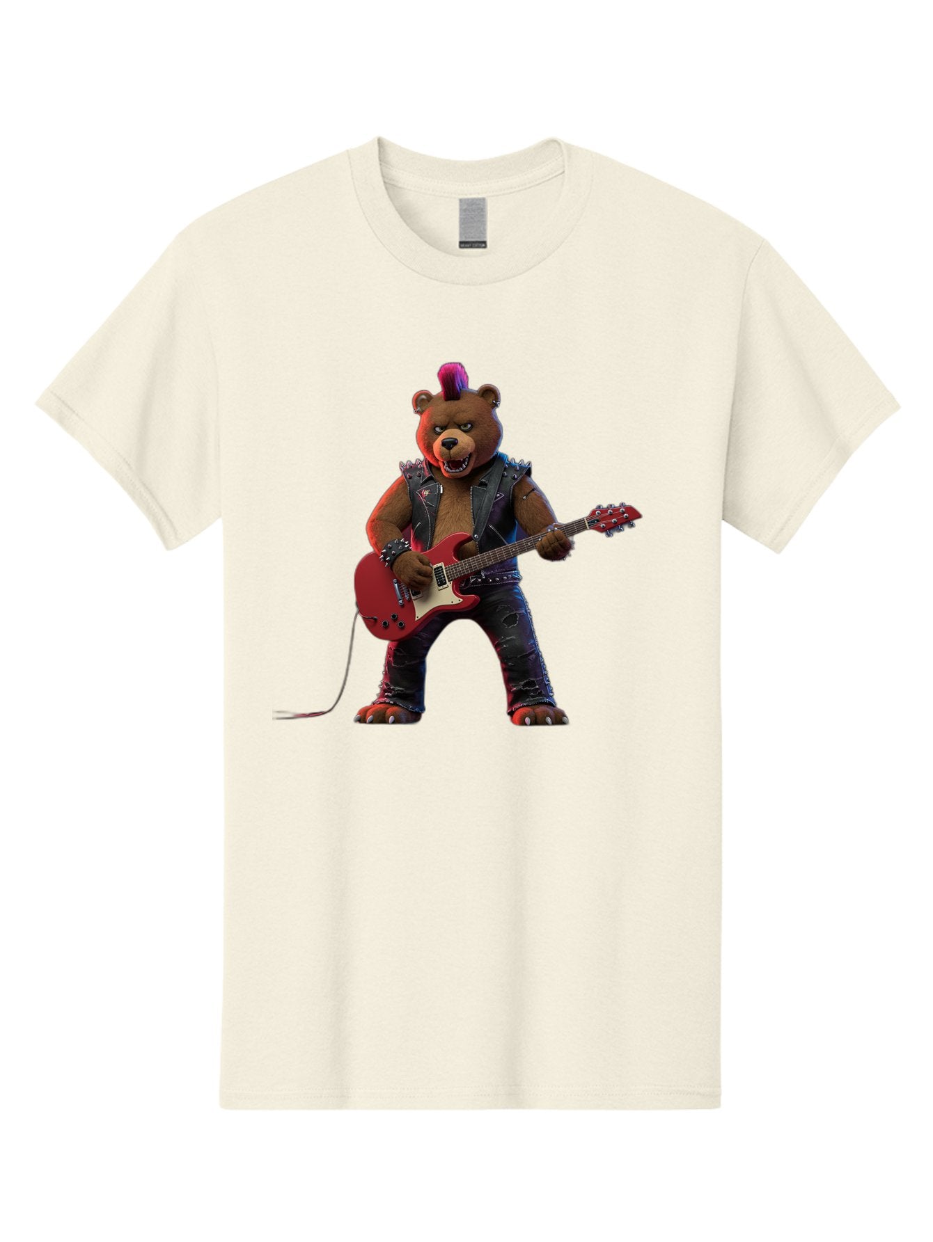 Punk-Bear-With-Guitar Men'S Graphic Tee, 100% Cotton, Comfortable Casual Summer Wear, Machine Washable, Vintage Camera, Old Camera, Antique Camera, Black Camera, Classic Photography, Photography Equipment, Nostalgic Device, Film Camera, Baf440 7