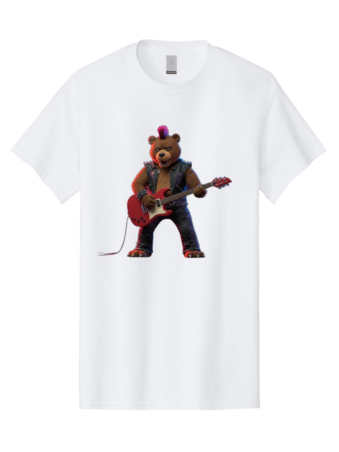 Punk-Bear-With-Guitar Men'S Graphic Tee, 100% Cotton, Comfortable Casual Summer Wear, Machine Washable, Vintage Camera, Old Camera, Antique Camera, Black Camera, Classic Photography, Photography Equipment, Nostalgic Device, Film Camera, Baf440 13