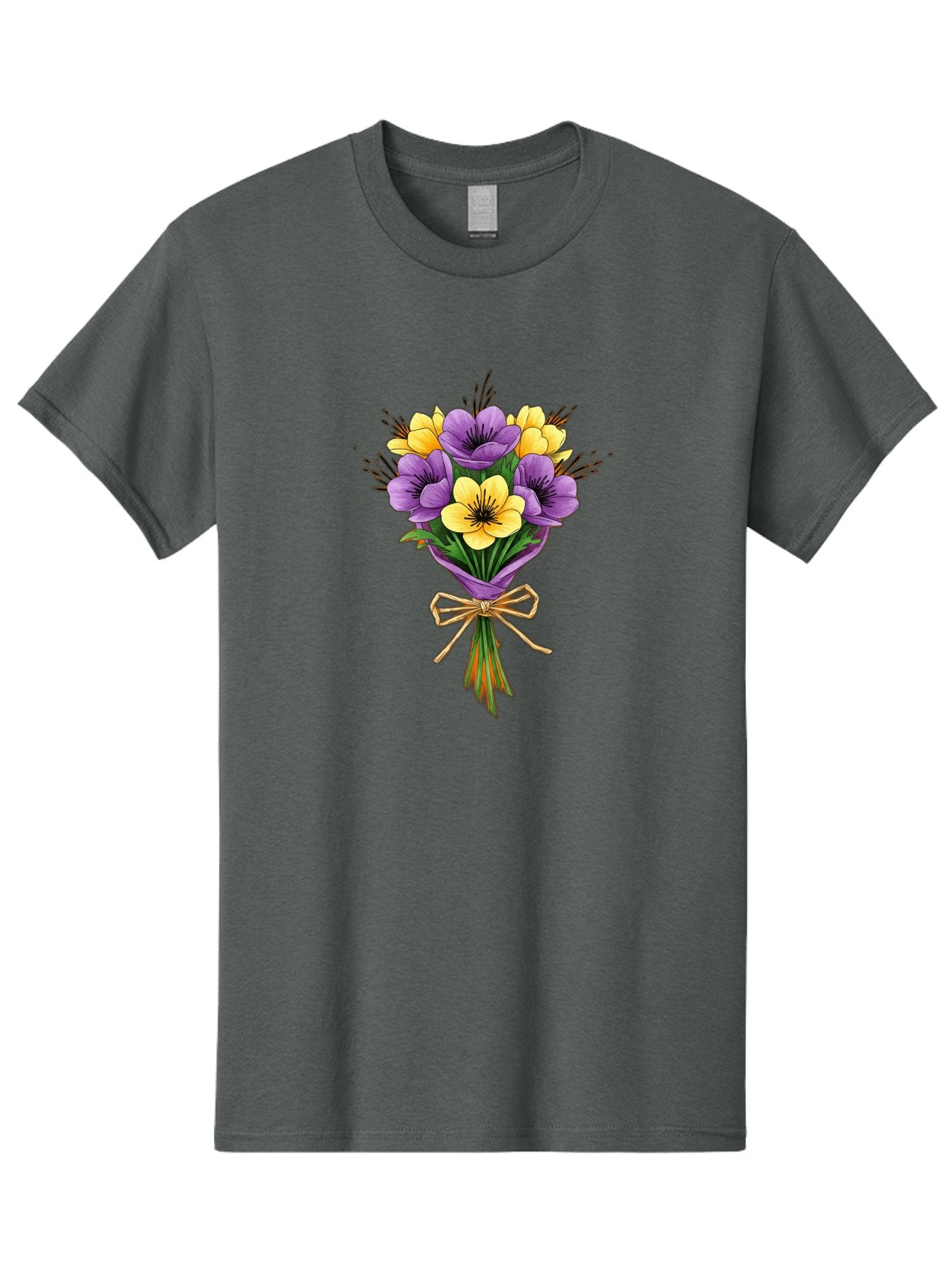 Purple-And-Yellow-Flowers Men'S Graphic Tee, 100% Cotton, Comfortable Casual Summer Wear, Machine Washable, Vintage Camera, Old Camera, Antique Camera, Black Camera, Classic Photography, Photography Equipment, Nostalgic Device, Film Camera, Baf444 8