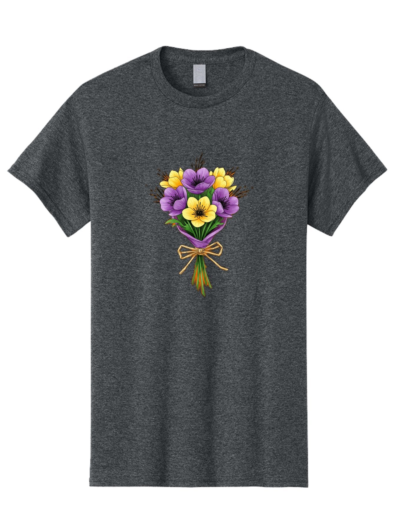 Purple-And-Yellow-Flowers Men'S Graphic Tee, 100% Cotton, Comfortable Casual Summer Wear, Machine Washable, Vintage Camera, Old Camera, Antique Camera, Black Camera, Classic Photography, Photography Equipment, Nostalgic Device, Film Camera, Baf444