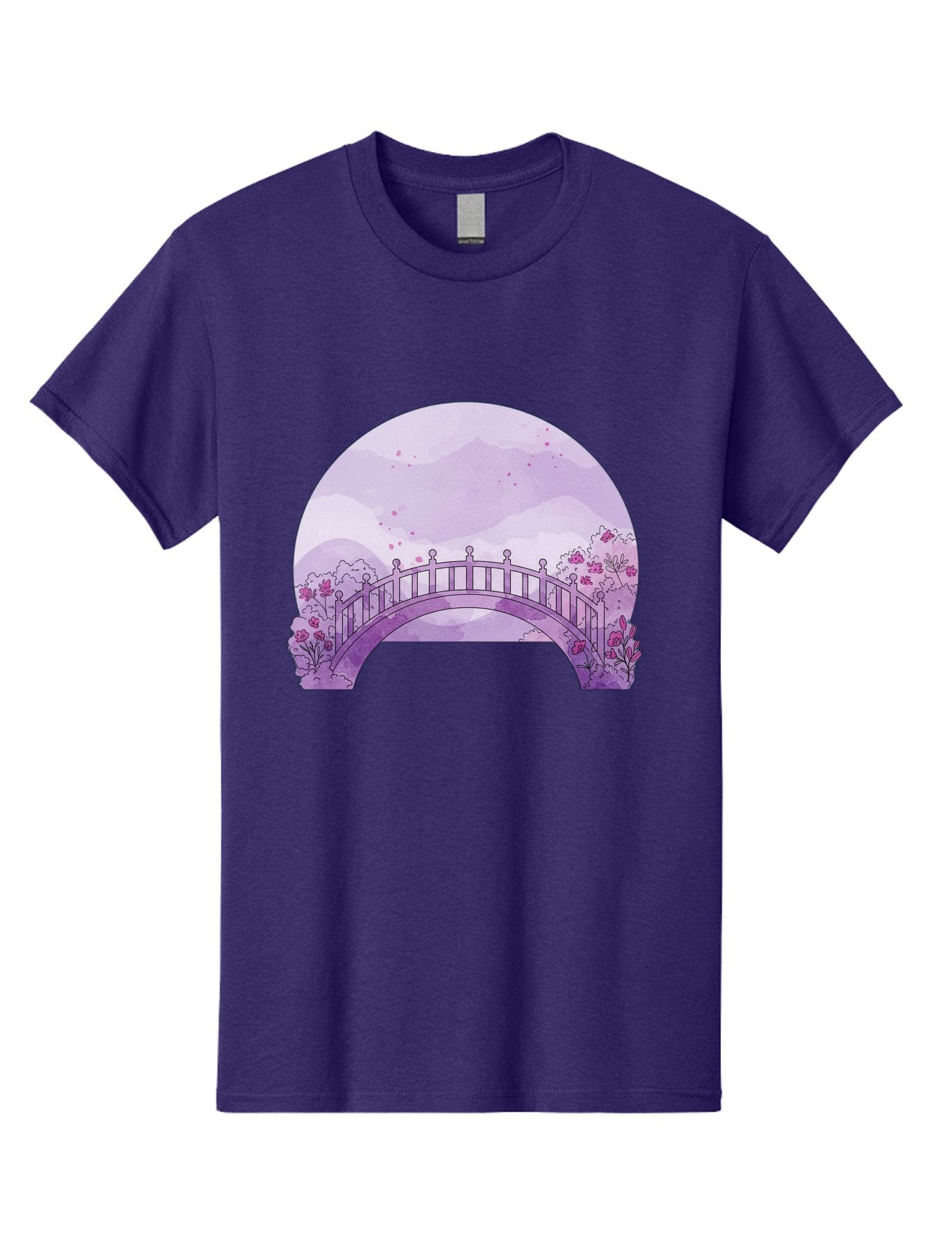Purple-Bridge-1 Men'S Graphic Tee, 100% Cotton, Comfortable Casual Summer Wear, Machine Washable, Vintage Camera, Old Camera, Antique Camera, Black Camera, Classic Photography, Photography Equipment, Nostalgic Device, Film Camera, Camera Art Baf445