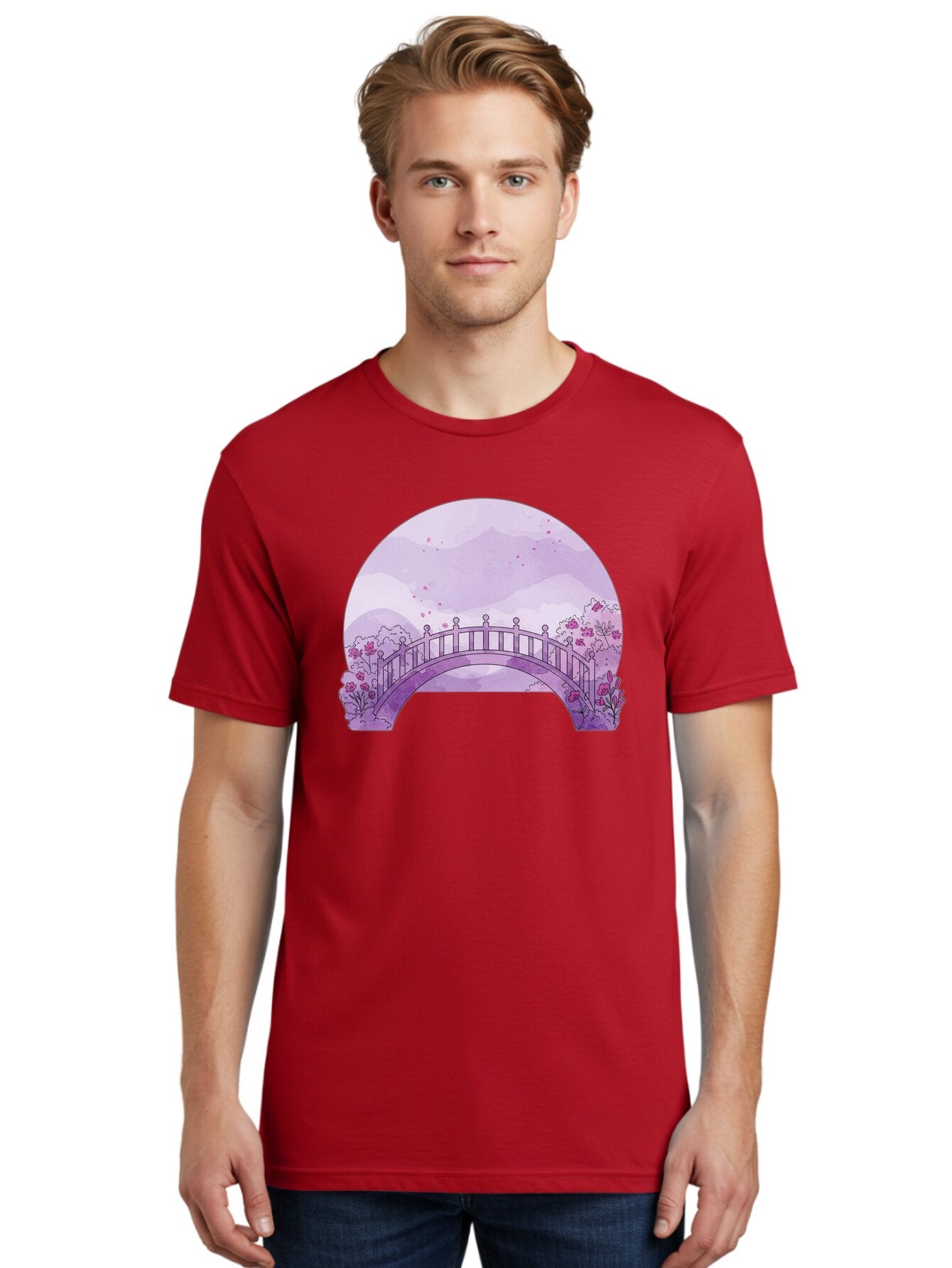 Purple-Bridge-1 Men'S Graphic Tee, 100% Cotton, Comfortable Casual Summer Wear, Machine Washable, Vintage Camera, Old Camera, Antique Camera, Black Camera, Classic Photography, Photography Equipment, Nostalgic Device, Film Camera, Camera Art Baf445 22