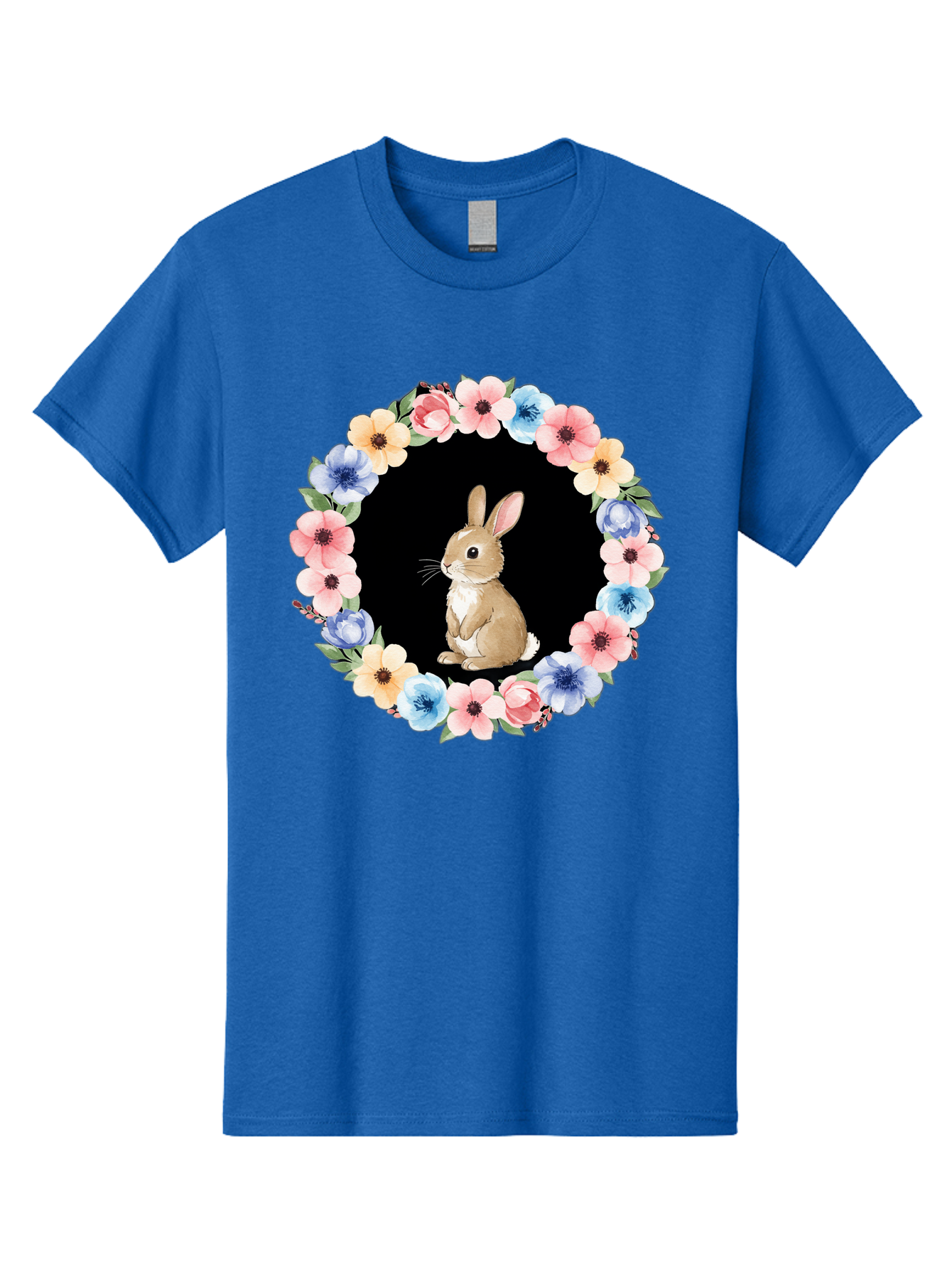 Rabbit-In-Floral-Circle Men'S Graphic Tee, 100% Cotton, Comfortable Casual Summer Wear, Machine Washable, Vintage Camera, Old Camera, Antique Camera, Black Camera, Classic Photography, Photography Equipment, Nostalgic Device, Film Camera, Baf448 10