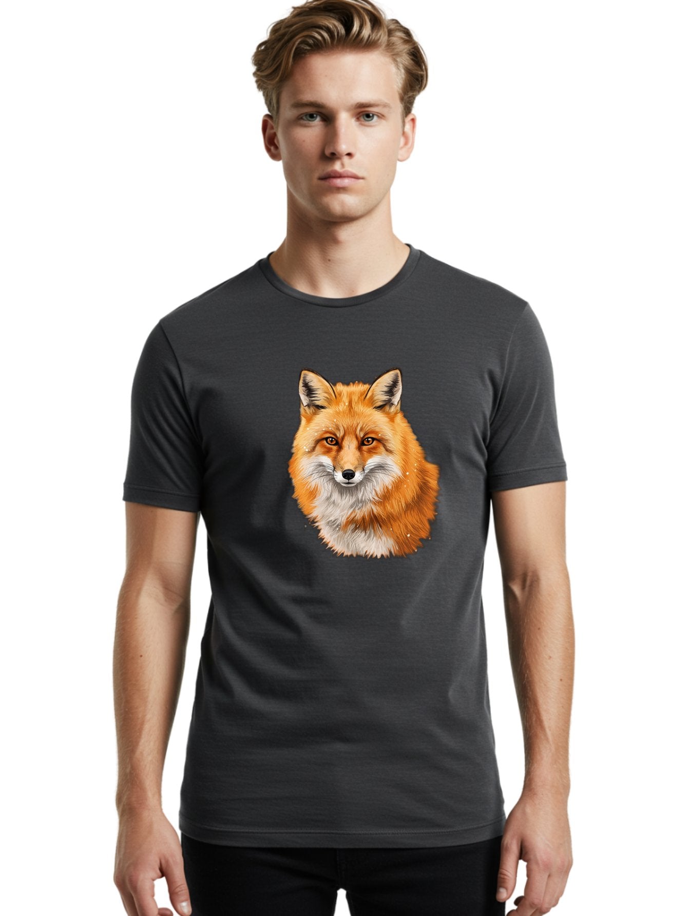 Red-Fox-2 Men'S Graphic Tee, 100% Cotton, Comfortable Casual Summer Wear, Machine Washable, Vintage Camera, Old Camera, Antique Camera, Black Camera, Classic Photography, Photography Equipment, Nostalgic Device, Film Camera, Camera Art Baf452 20