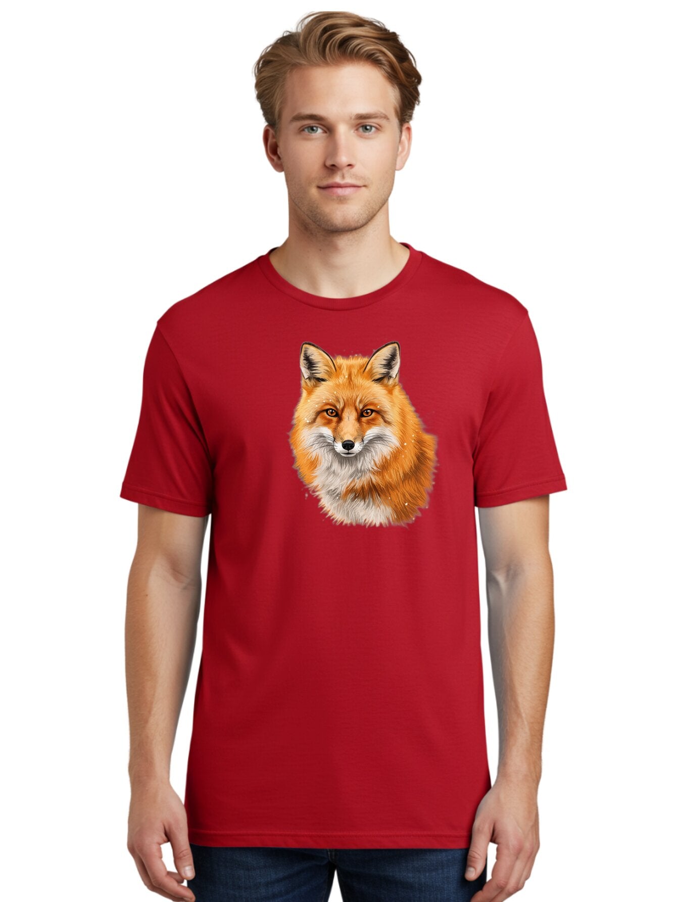Red-Fox-2 Men'S Graphic Tee, 100% Cotton, Comfortable Casual Summer Wear, Machine Washable, Vintage Camera, Old Camera, Antique Camera, Black Camera, Classic Photography, Photography Equipment, Nostalgic Device, Film Camera, Camera Art Baf452 28