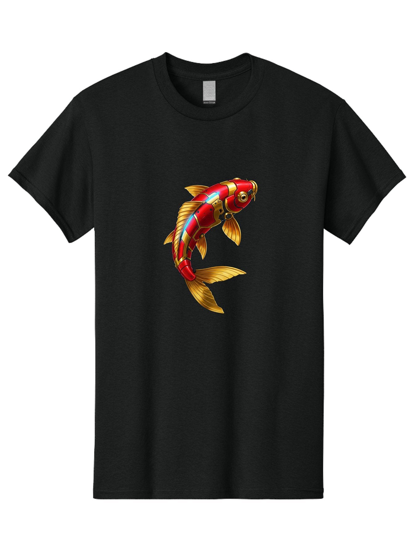 Red-Koi-Fish-Robot Men'S Graphic Tee, 100% Cotton, Comfortable Casual Summer Wear, Machine Washable, Vintage Camera, Old Camera, Antique Camera, Black Camera, Classic Photography, Photography Equipment, Nostalgic Device, Film Camera, Baf456