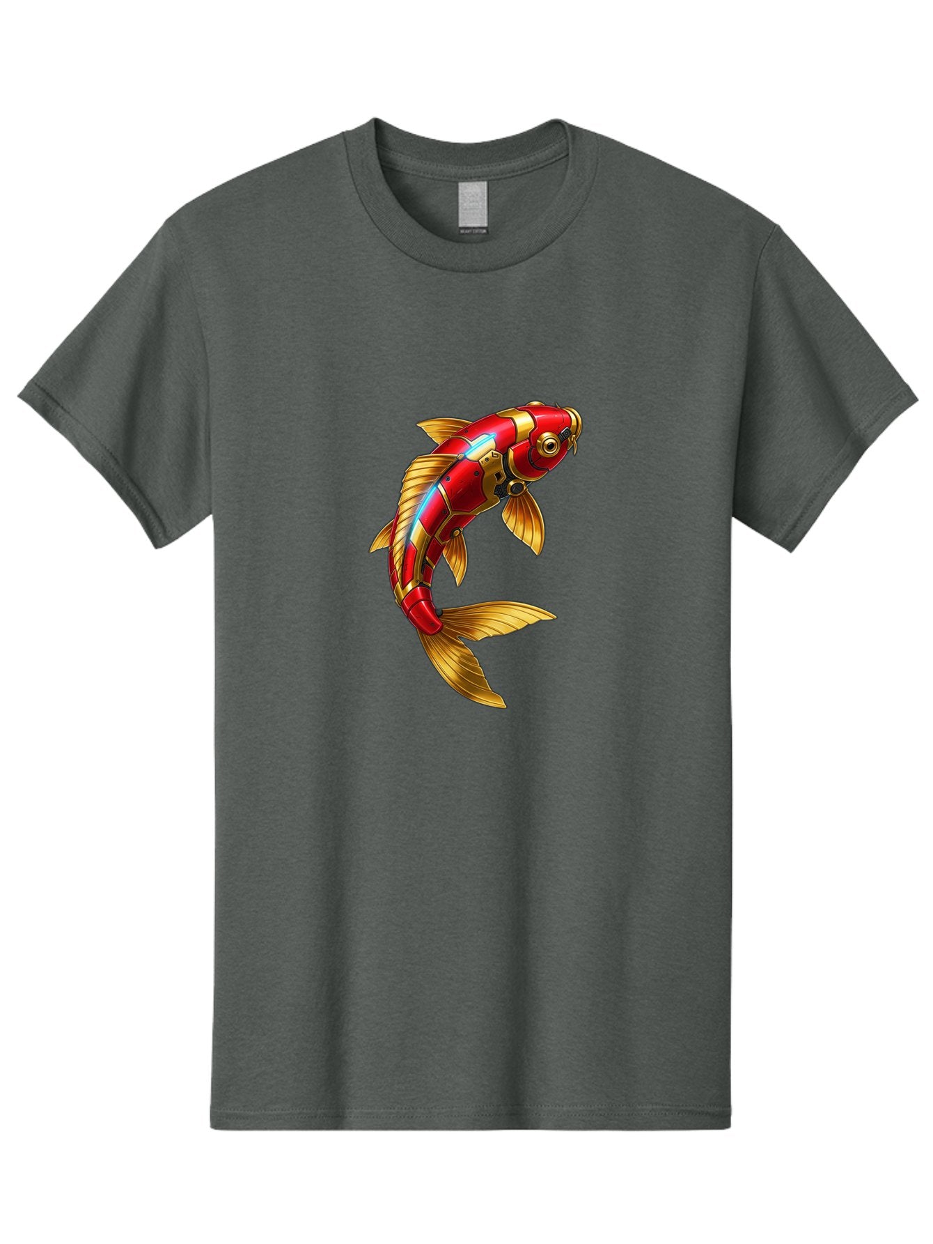 Red-Koi-Fish-Robot Men'S Graphic Tee, 100% Cotton, Comfortable Casual Summer Wear, Machine Washable, Vintage Camera, Old Camera, Antique Camera, Black Camera, Classic Photography, Photography Equipment, Nostalgic Device, Film Camera, Baf456 5