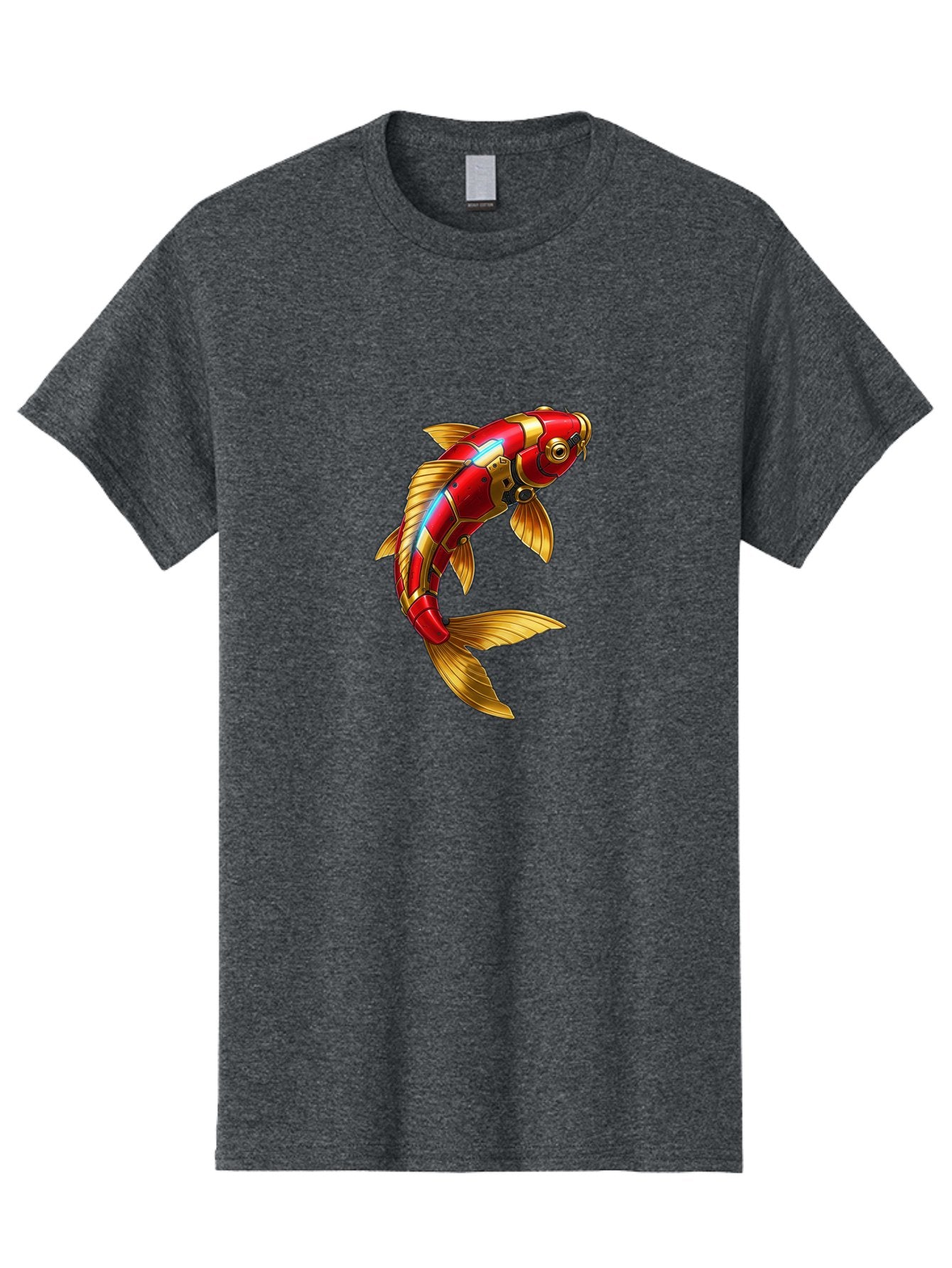 Red-Koi-Fish-Robot Men'S Graphic Tee, 100% Cotton, Comfortable Casual Summer Wear, Machine Washable, Vintage Camera, Old Camera, Antique Camera, Black Camera, Classic Photography, Photography Equipment, Nostalgic Device, Film Camera, Baf456 11