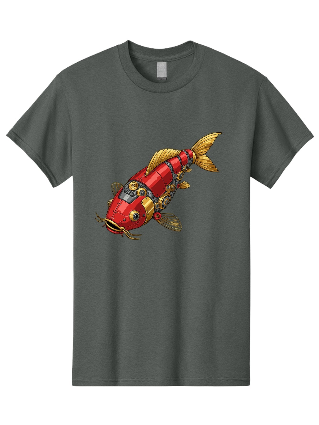 Red-Mechanical-Fish Men'S Graphic Tee, 100% Cotton, Comfortable Casual Summer Wear, Machine Washable, Vintage Camera, Old Camera, Antique Camera, Black Camera, Classic Photography, Photography Equipment, Nostalgic Device, Film Camera, Baf458 13