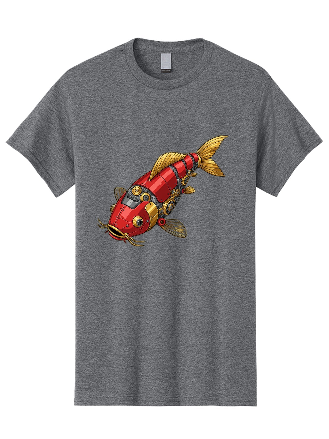 Red-Mechanical-Fish Men'S Graphic Tee, 100% Cotton, Comfortable Casual Summer Wear, Machine Washable, Vintage Camera, Old Camera, Antique Camera, Black Camera, Classic Photography, Photography Equipment, Nostalgic Device, Film Camera, Baf458 12